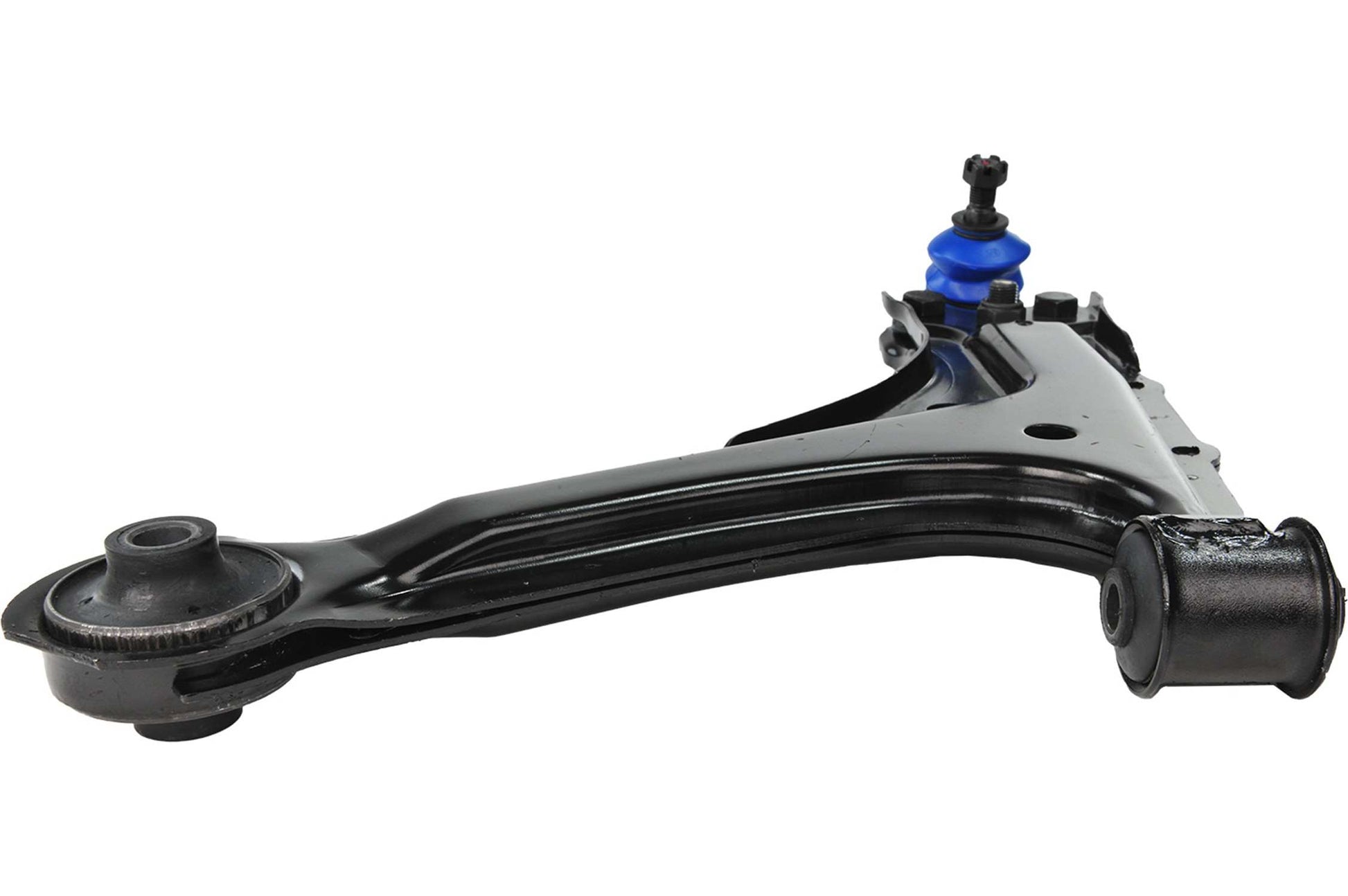 Angle View of Front Left Suspension Control Arm and Ball Joint Assembly MEVOTECH CMS20272