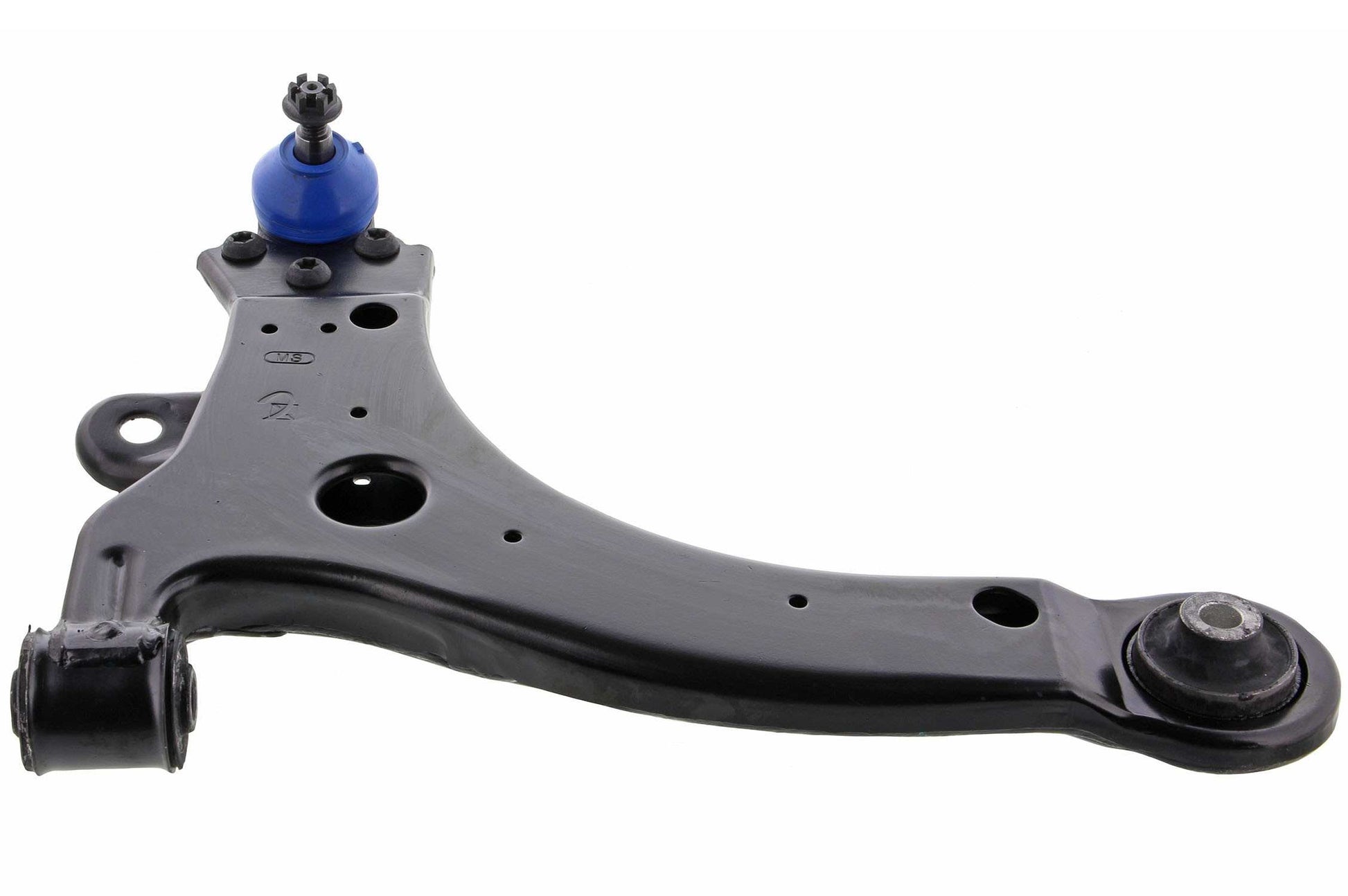 Angle View of Front Left Suspension Control Arm and Ball Joint Assembly MEVOTECH CMS20329