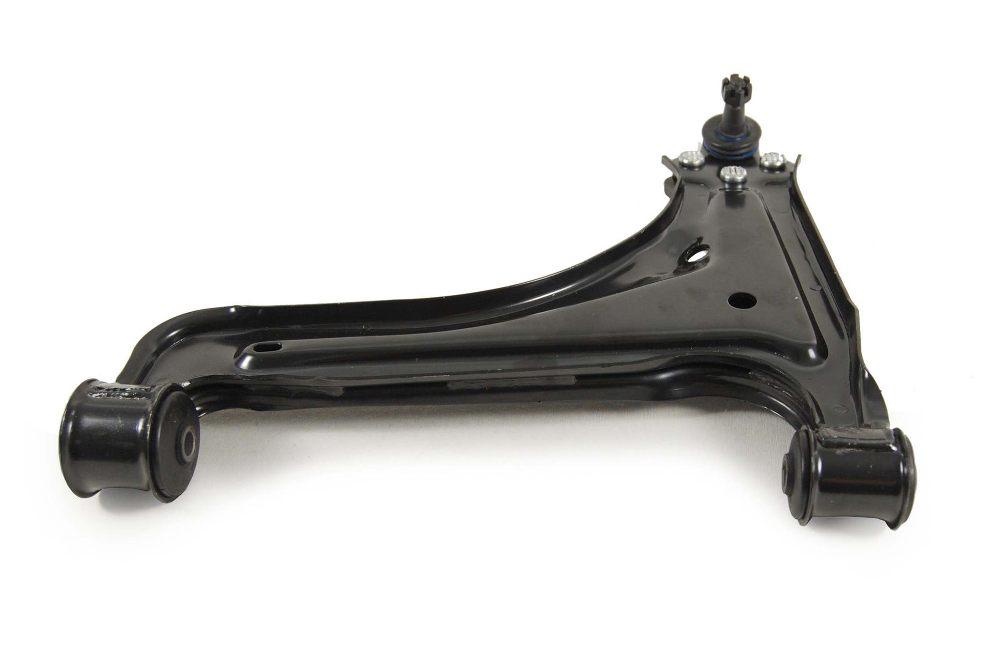 Angle View of Front Left Suspension Control Arm and Ball Joint Assembly MEVOTECH CMS20336