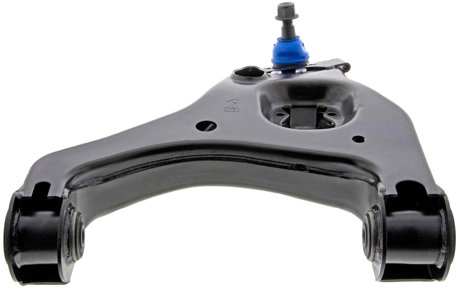 Angle View of Front Left Suspension Control Arm and Ball Joint Assembly MEVOTECH CMS20348