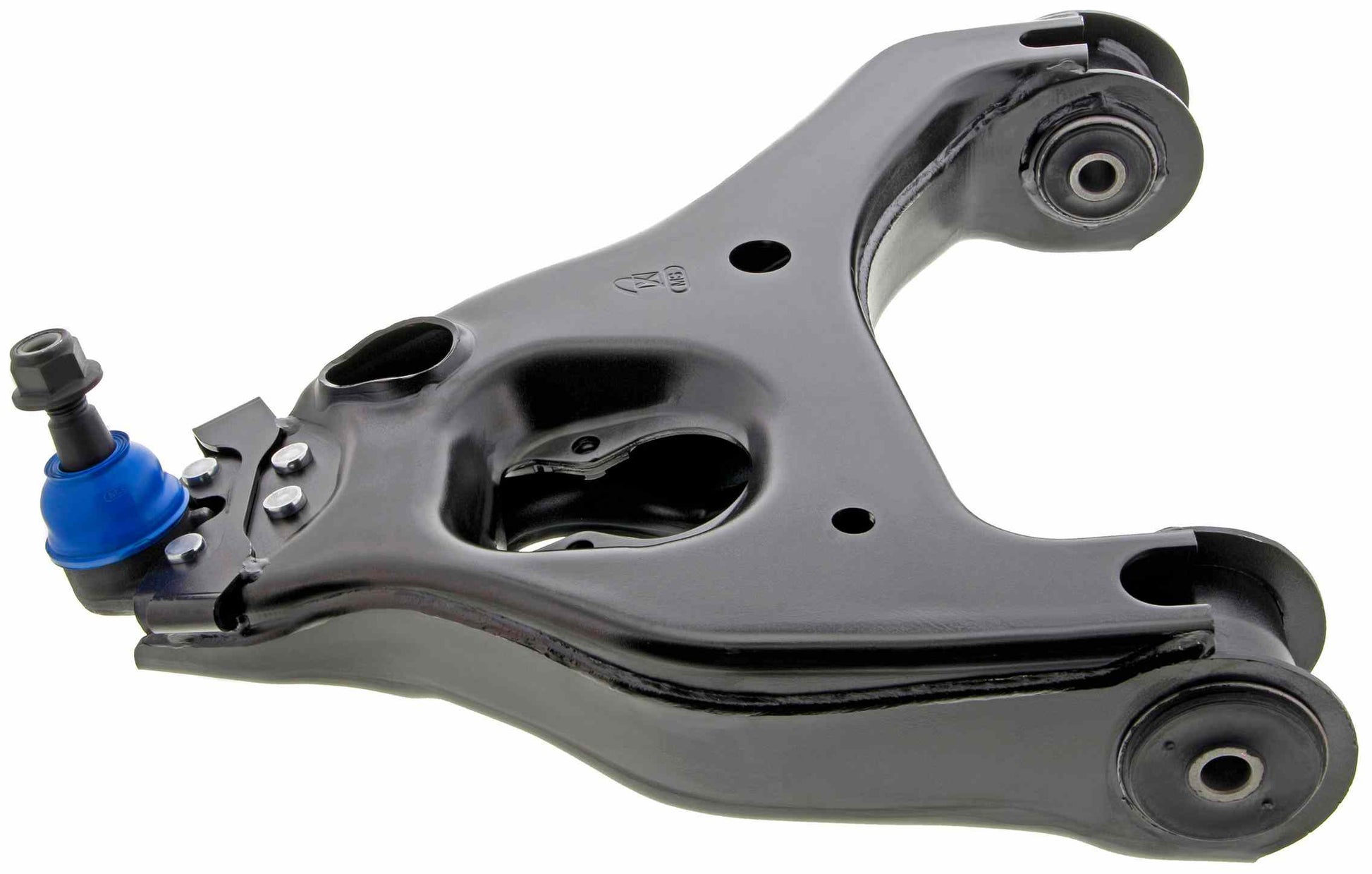 Side View of Front Right Suspension Control Arm and Ball Joint Assembly MEVOTECH CMS20349