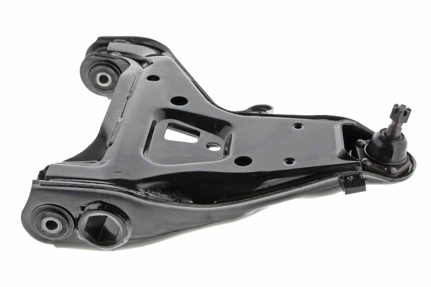 Side View of Front Left Suspension Control Arm and Ball Joint Assembly MEVOTECH CMS20358