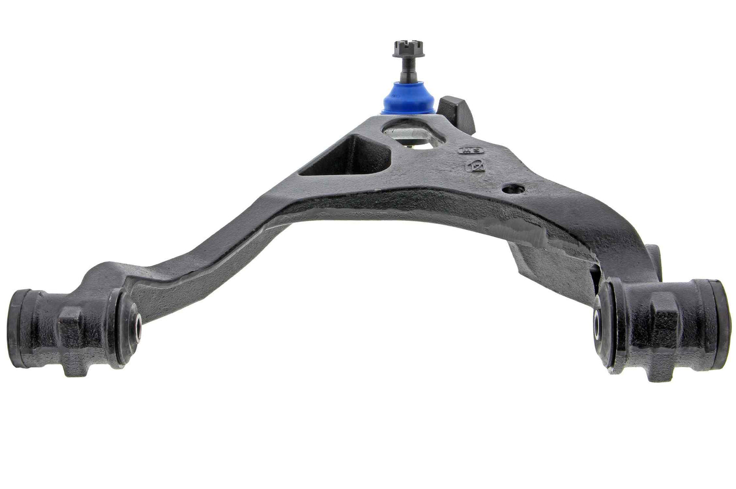 Angle View of Front Left Suspension Control Arm and Ball Joint Assembly MEVOTECH CMS20398