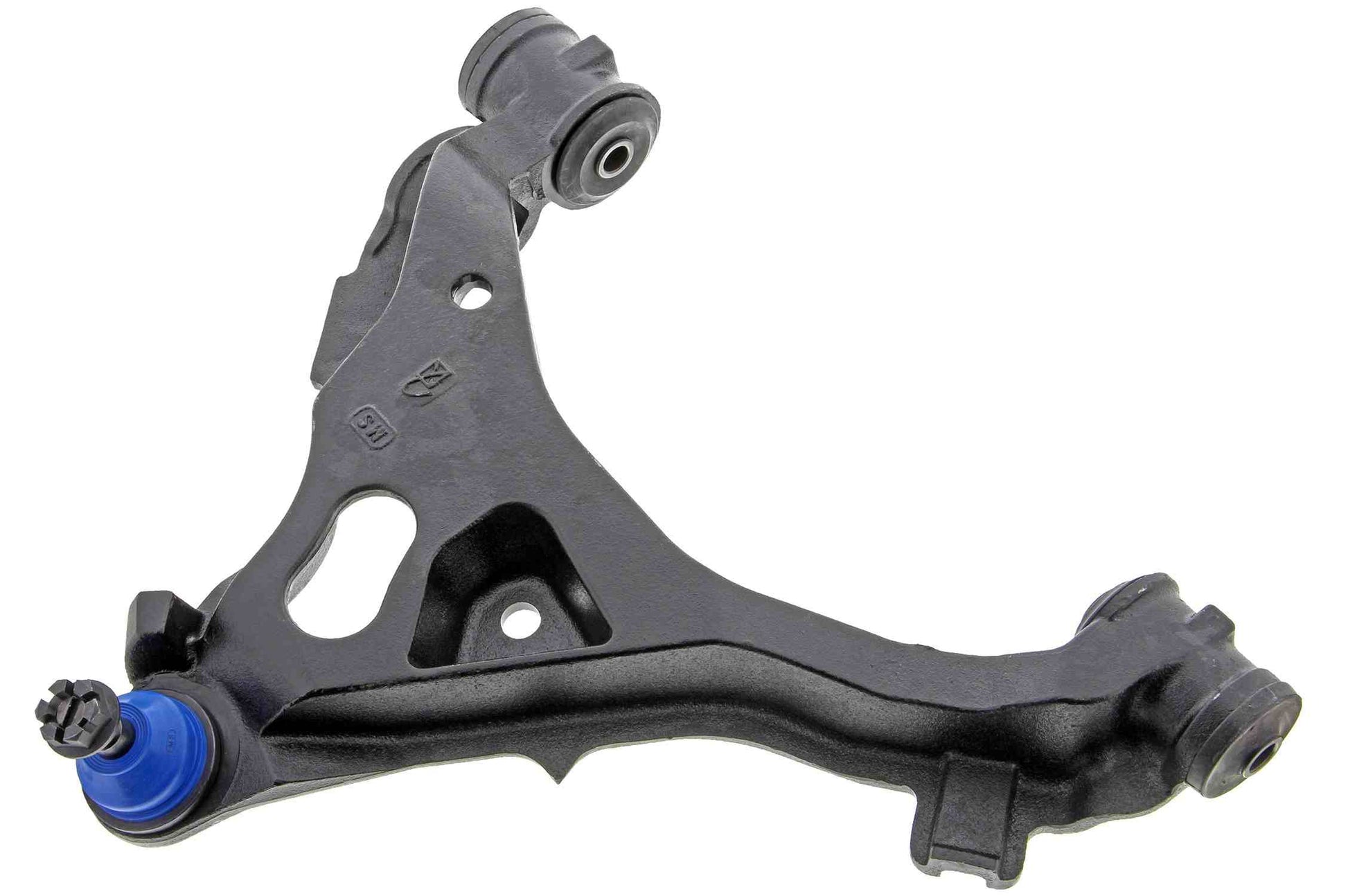 Front View of Front Left Suspension Control Arm and Ball Joint Assembly MEVOTECH CMS20398