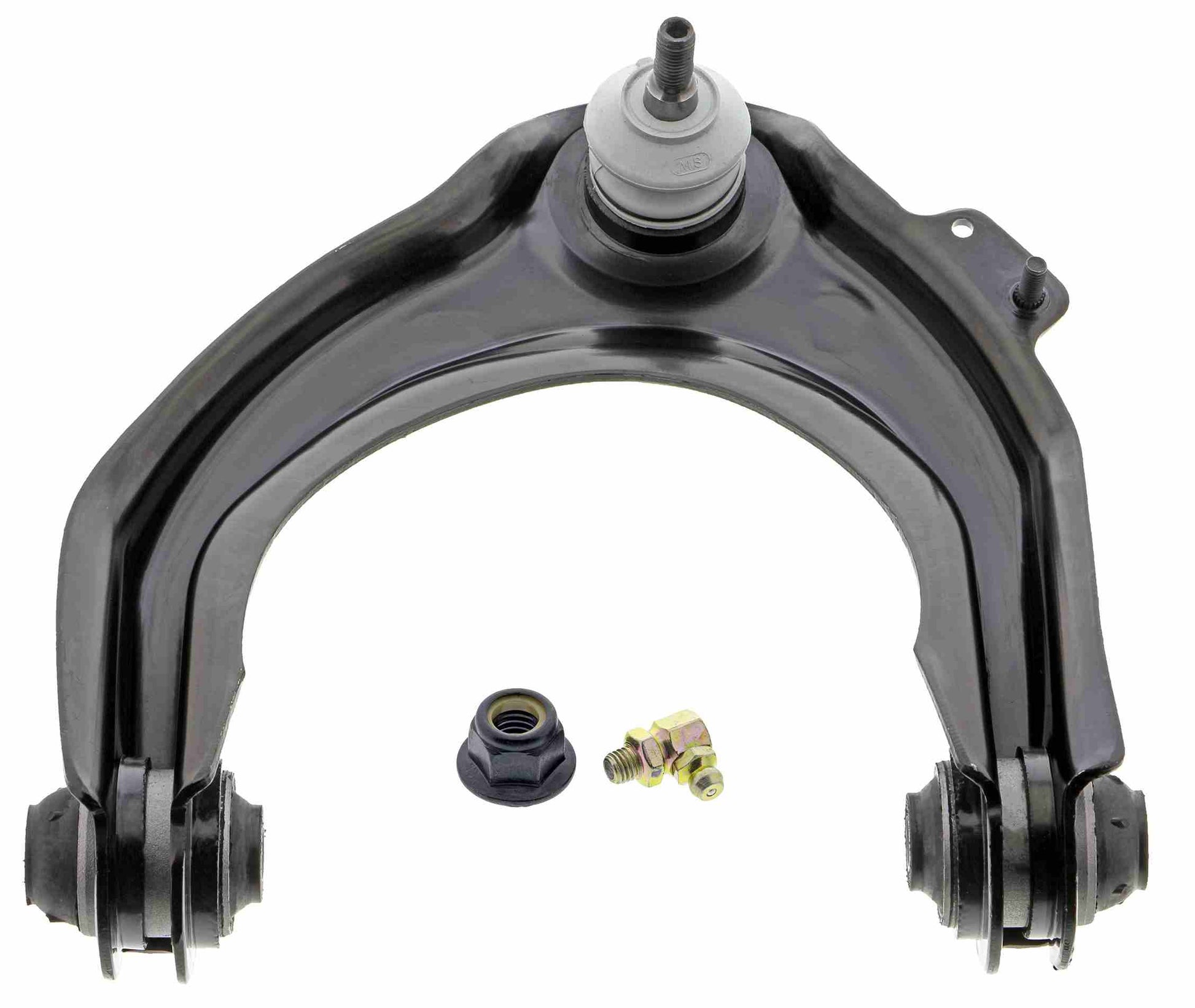 Front View of Front Upper Left Suspension Control Arm and Ball Joint Assembly MEVOTECH CMS20404