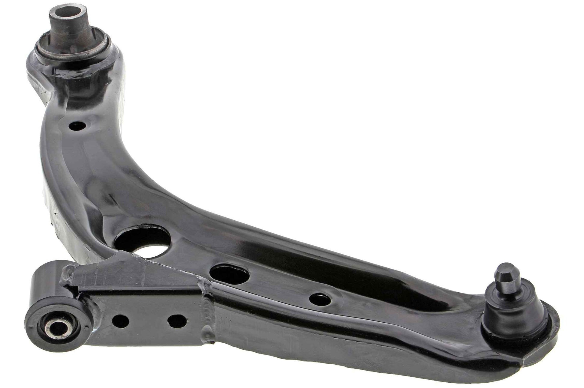 Side View of Front Left Suspension Control Arm and Ball Joint Assembly MEVOTECH CMS20449