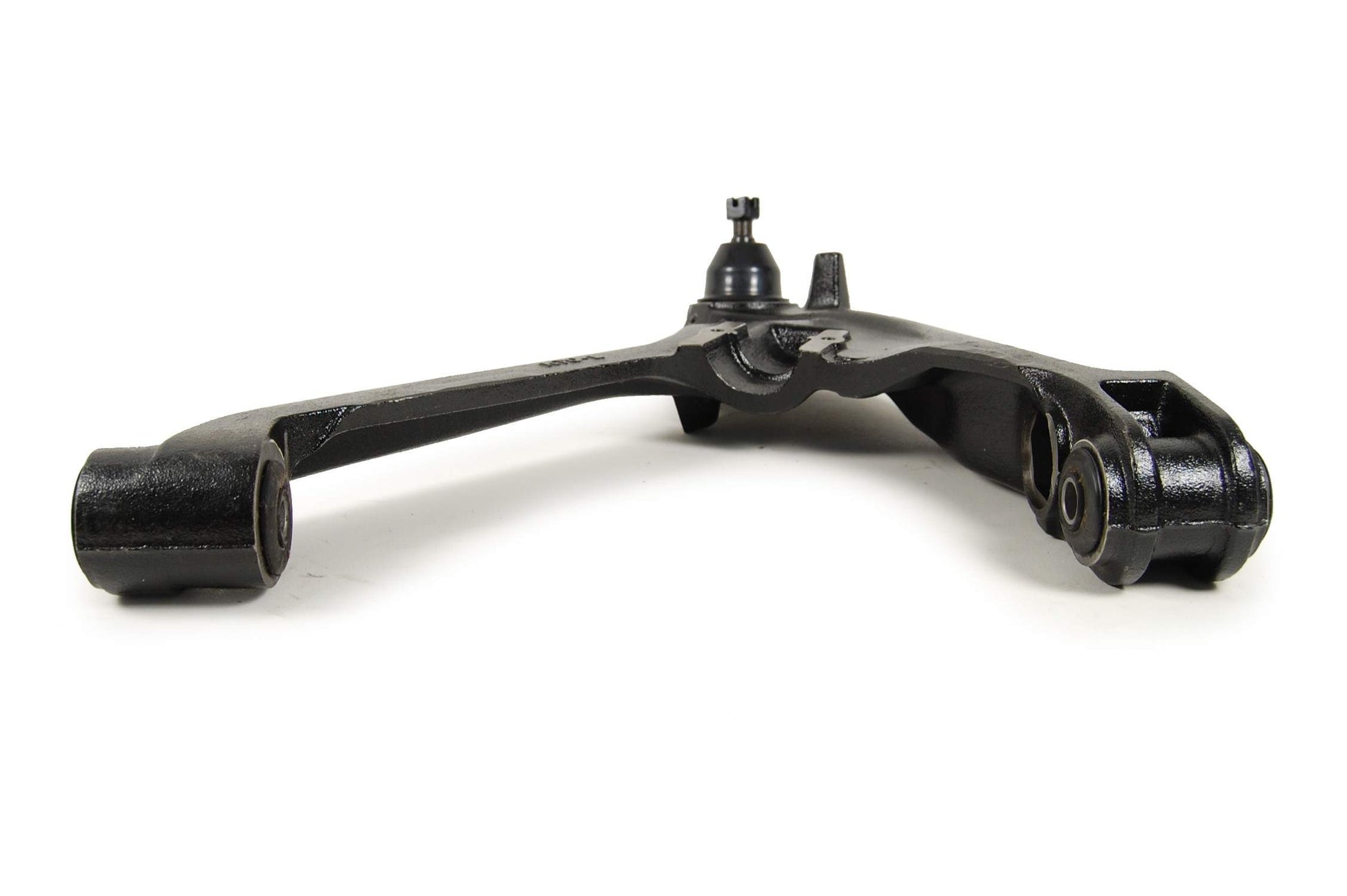 Angle View of Front Left Suspension Control Arm and Ball Joint Assembly MEVOTECH CMS25100