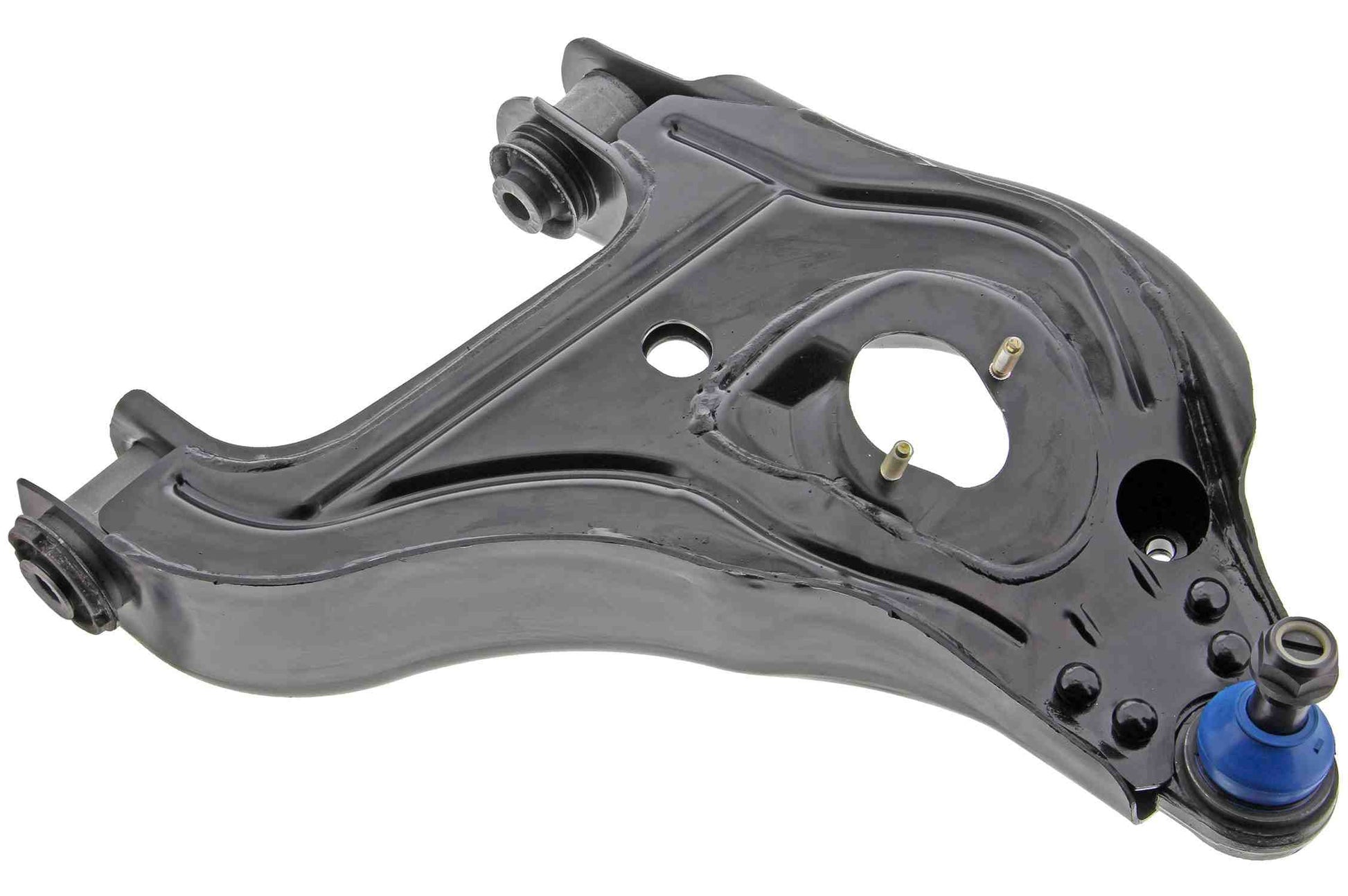 Front View of Front Left Suspension Control Arm and Ball Joint Assembly MEVOTECH CMS251025