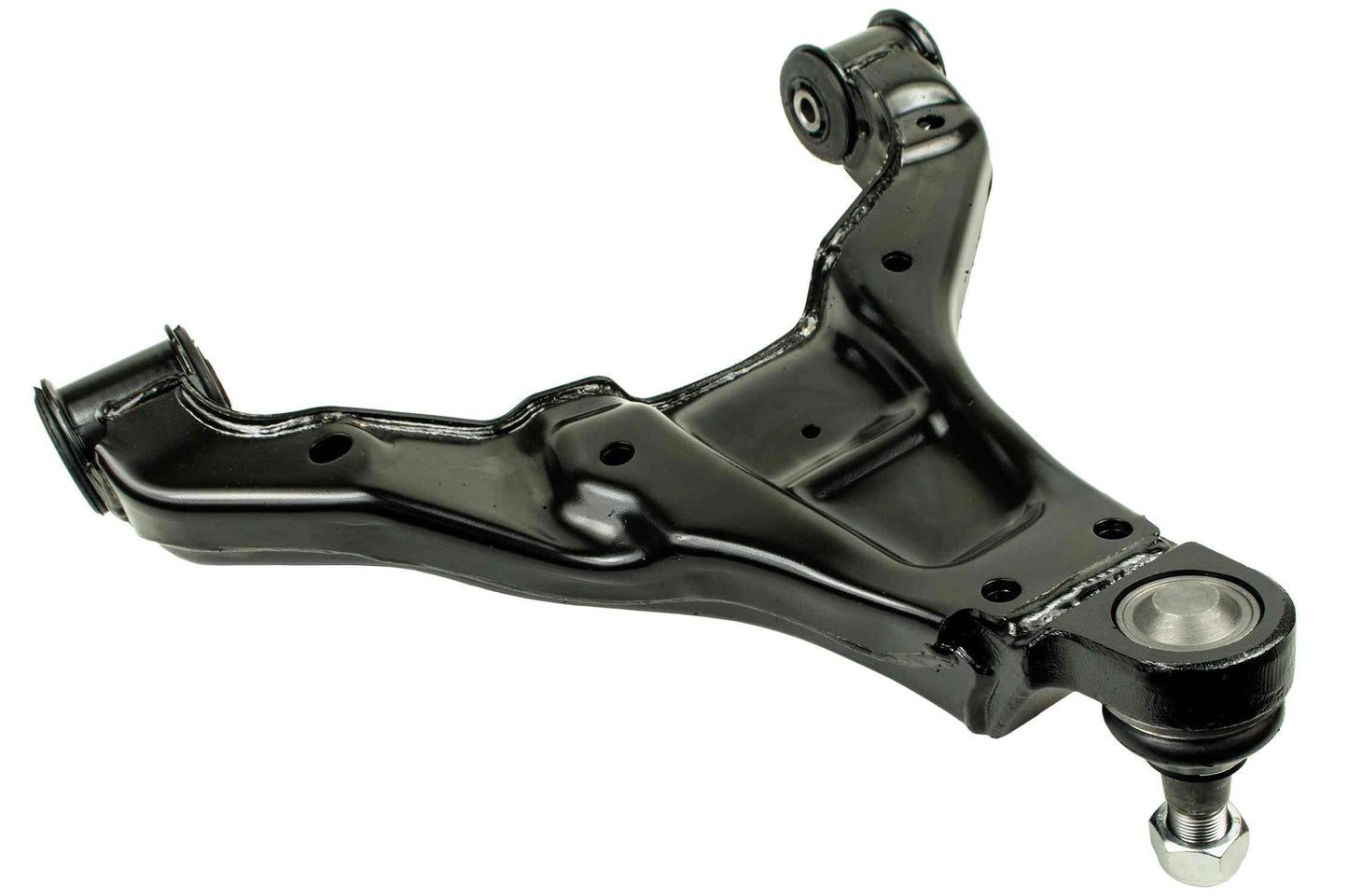 Back View of Front Left Suspension Control Arm and Ball Joint Assembly MEVOTECH CMS251135