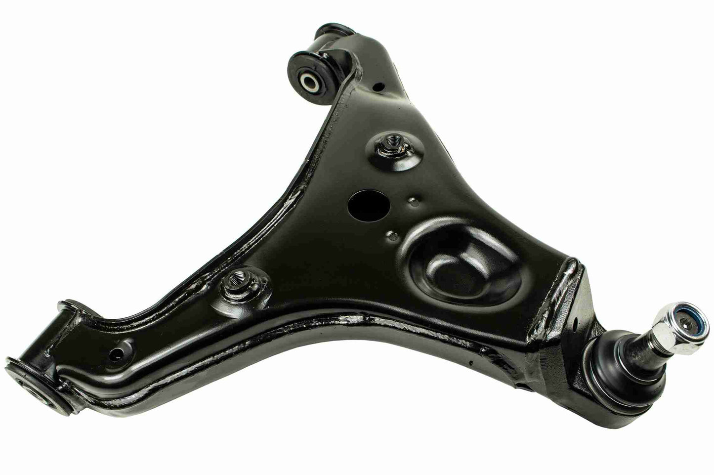 Front View of Front Left Suspension Control Arm and Ball Joint Assembly MEVOTECH CMS251135