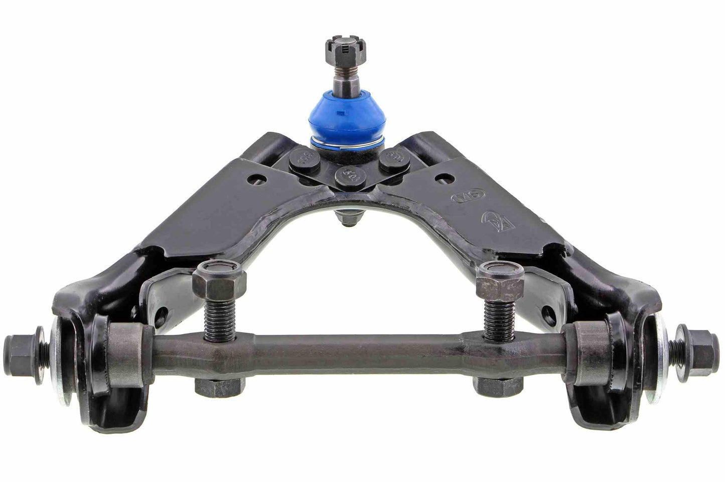 Angle View of Front Upper Right Suspension Control Arm and Ball Joint Assembly MEVOTECH CMS25113