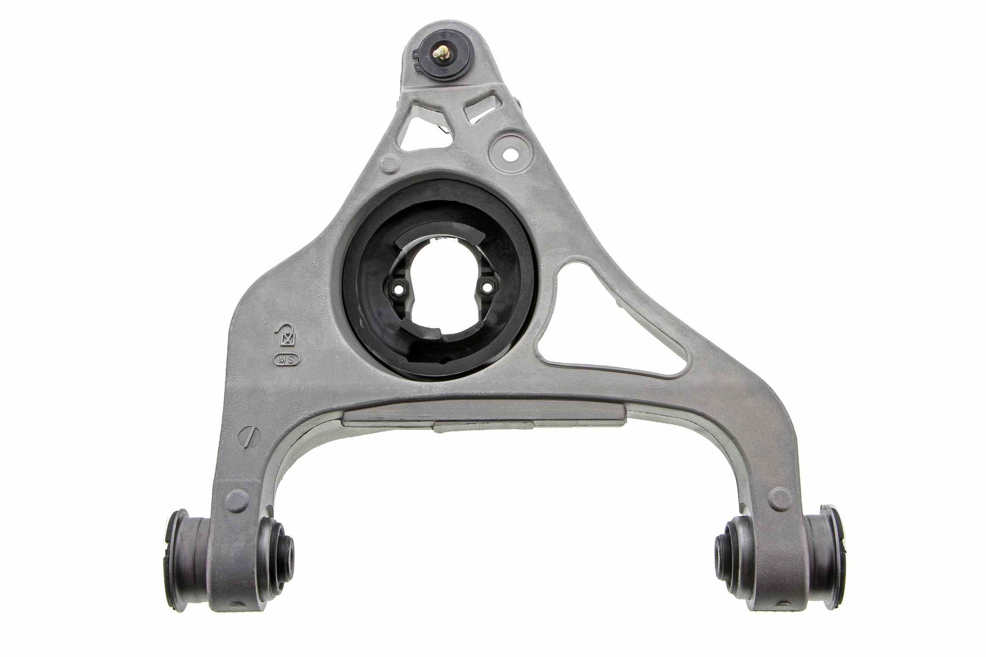 Back View of Front Left Suspension Control Arm and Ball Joint Assembly MEVOTECH CMS251150