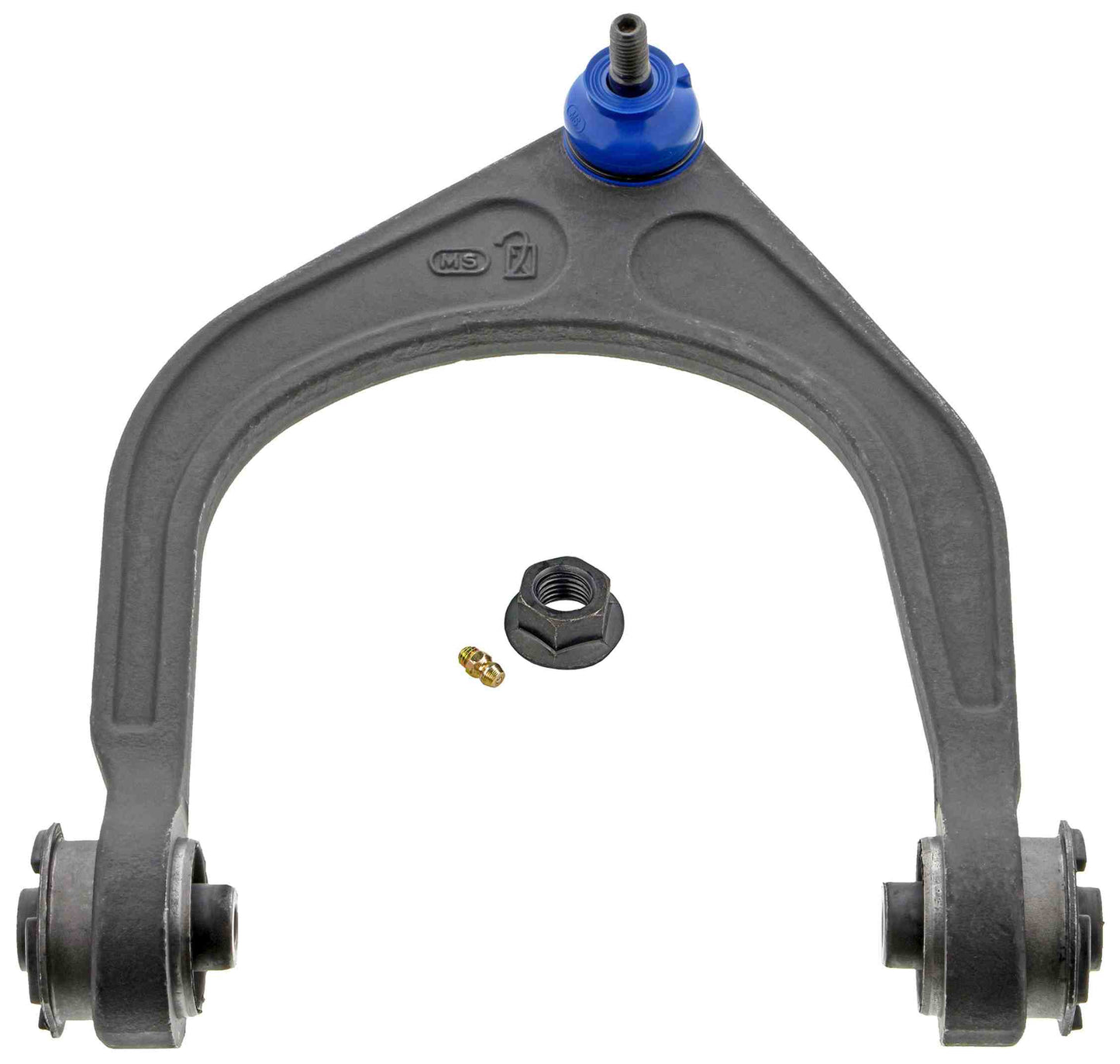 Front View of Front Upper Left Suspension Control Arm and Ball Joint Assembly MEVOTECH CMS25117