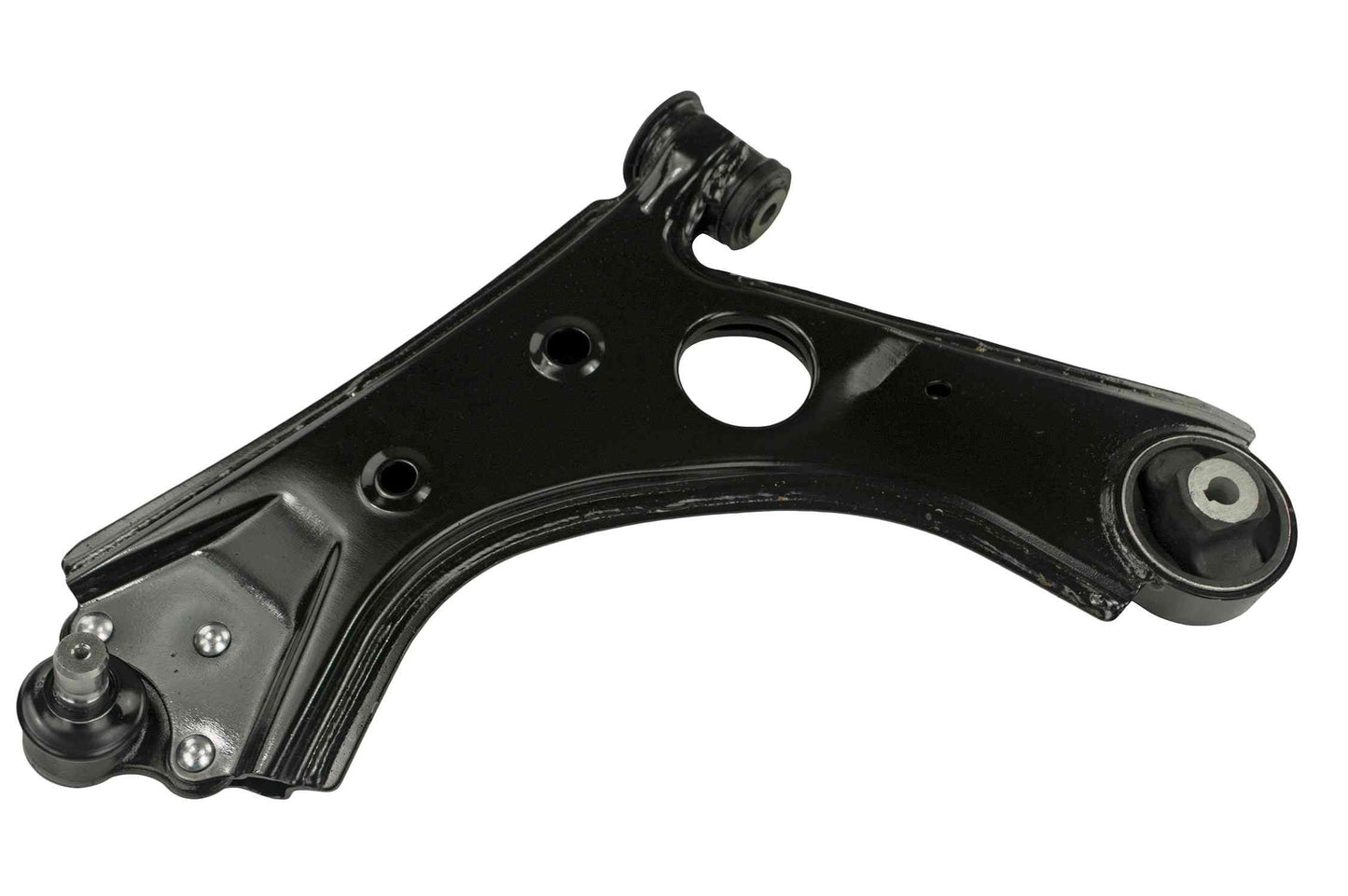 Front View of Front Left Suspension Control Arm and Ball Joint Assembly MEVOTECH CMS251213