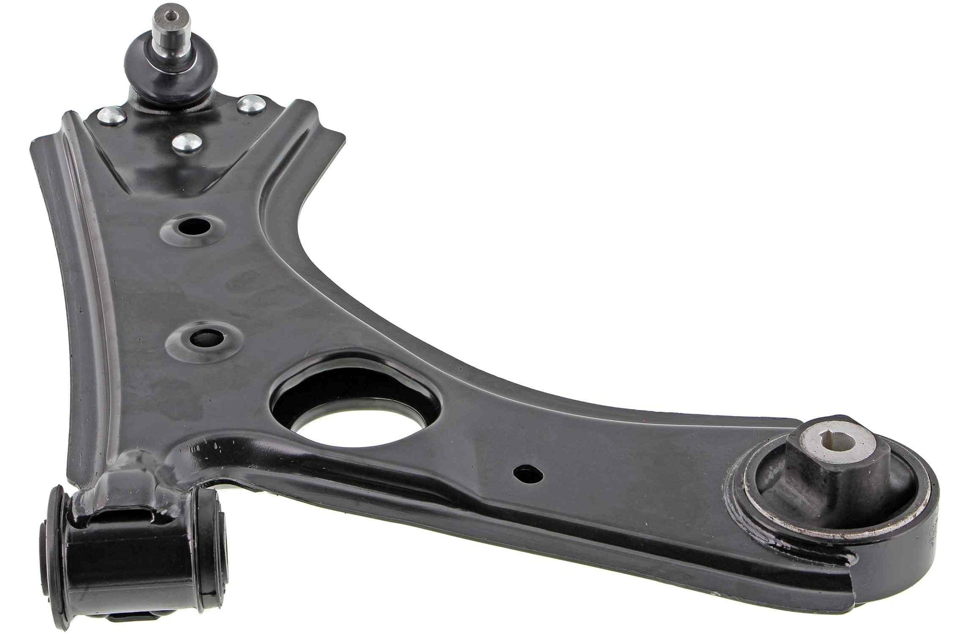 Angle View of Front Right Suspension Control Arm and Ball Joint Assembly MEVOTECH CMS251214