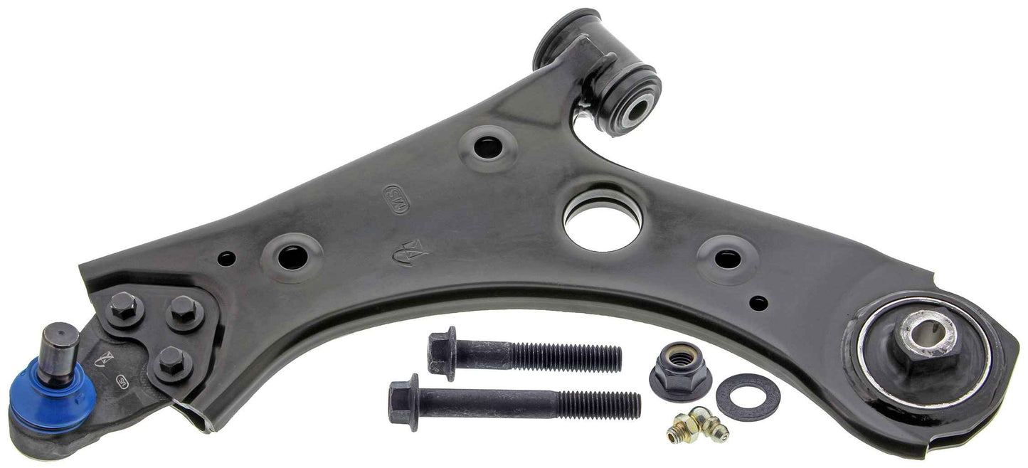 Front View of Front Left Suspension Control Arm and Ball Joint Assembly MEVOTECH CMS251220