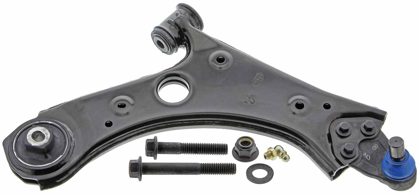 Front View of Front Right Suspension Control Arm and Ball Joint Assembly MEVOTECH CMS251221