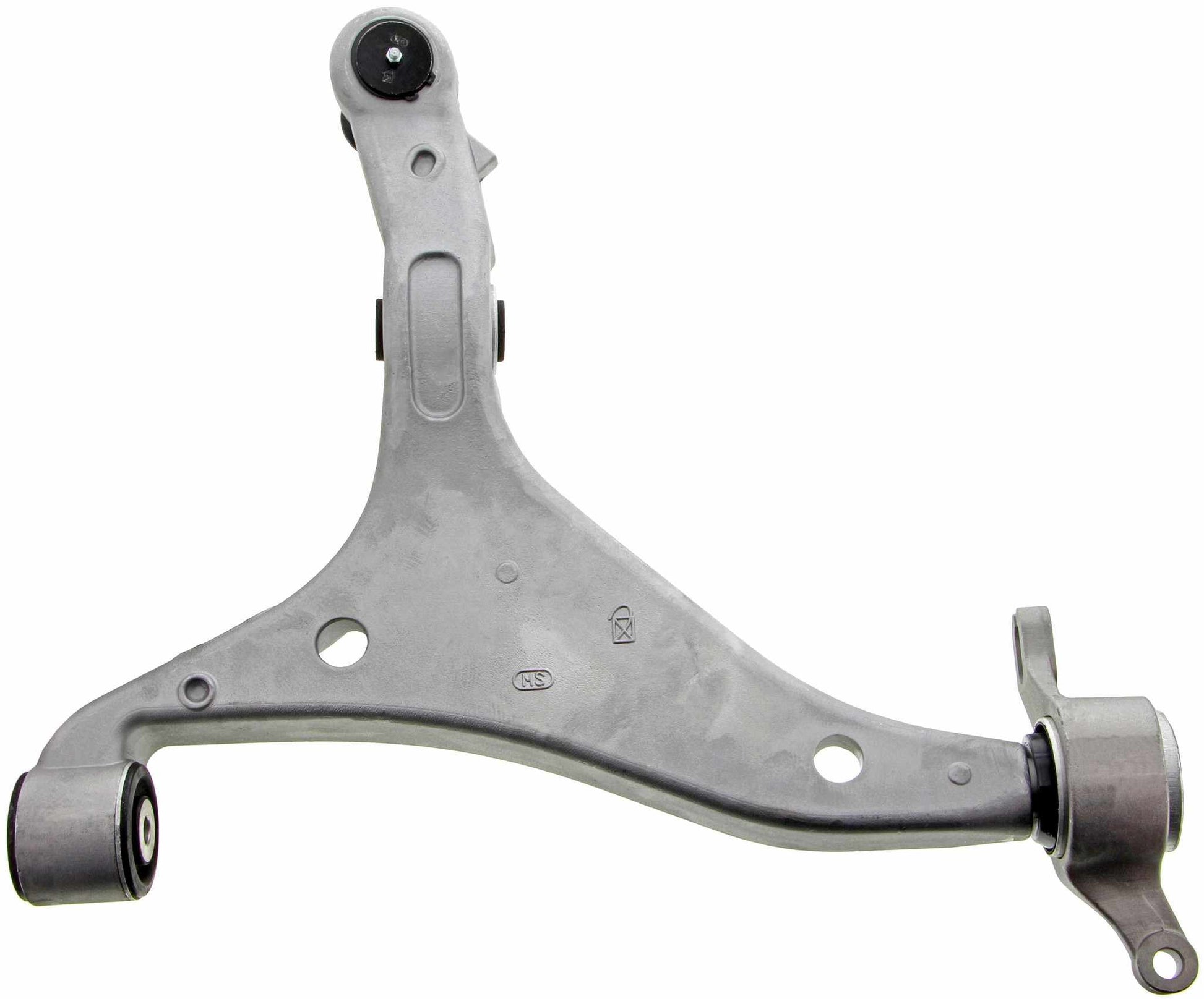 Back View of Front Right Suspension Control Arm and Ball Joint Assembly MEVOTECH CMS251233