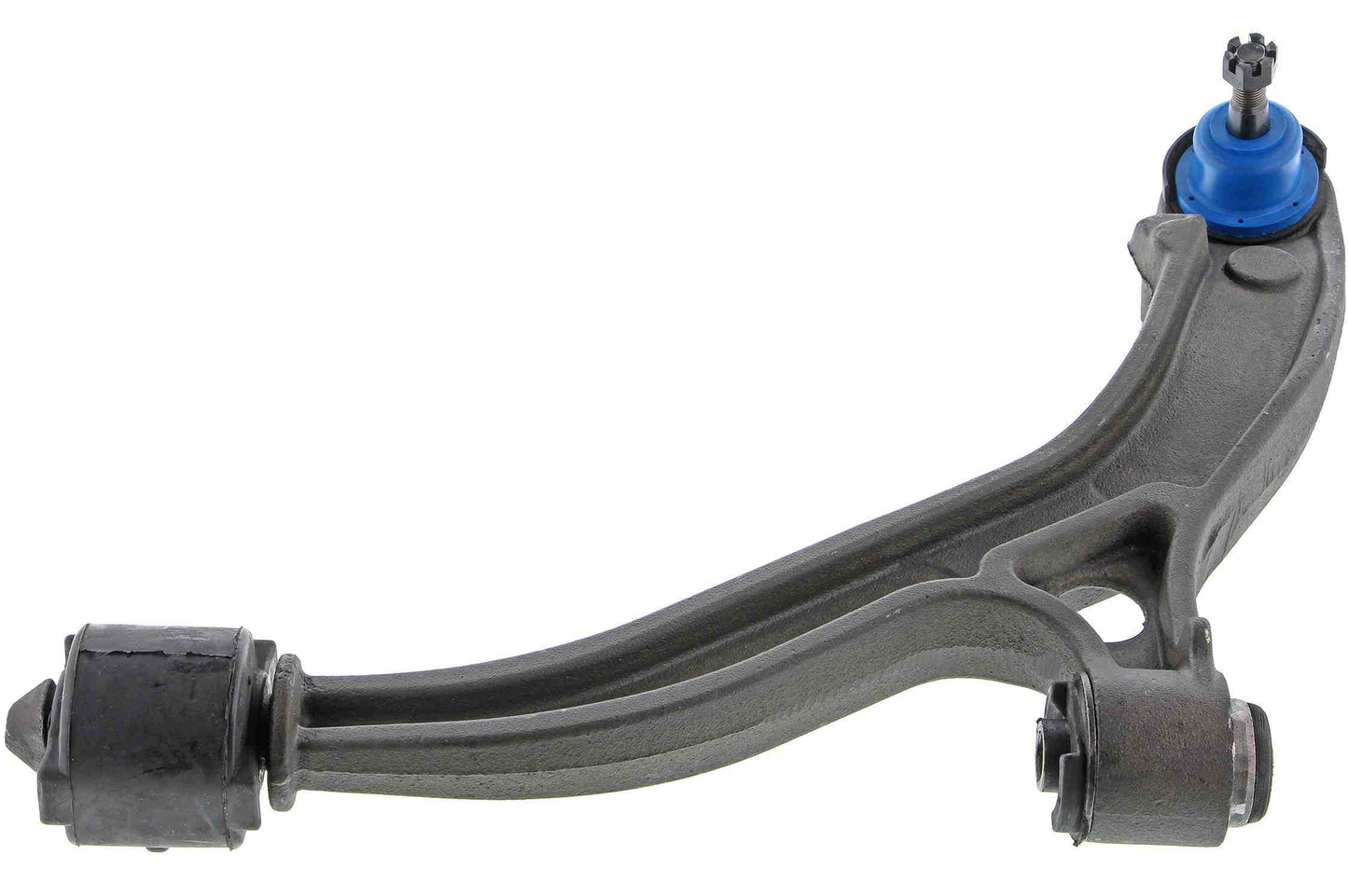 Angle View of Front Left Suspension Control Arm and Ball Joint Assembly MEVOTECH CMS25139