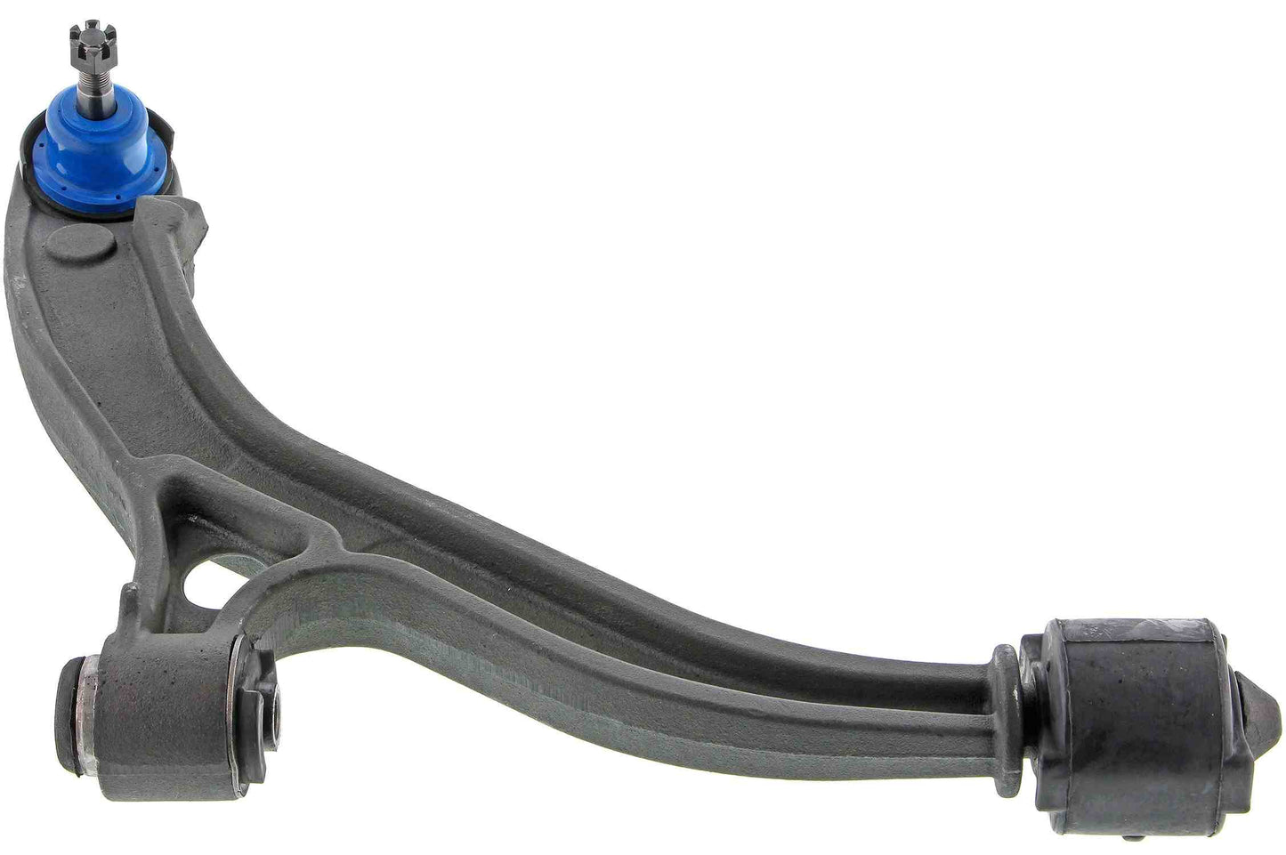 Angle View of Front Right Suspension Control Arm and Ball Joint Assembly MEVOTECH CMS25140