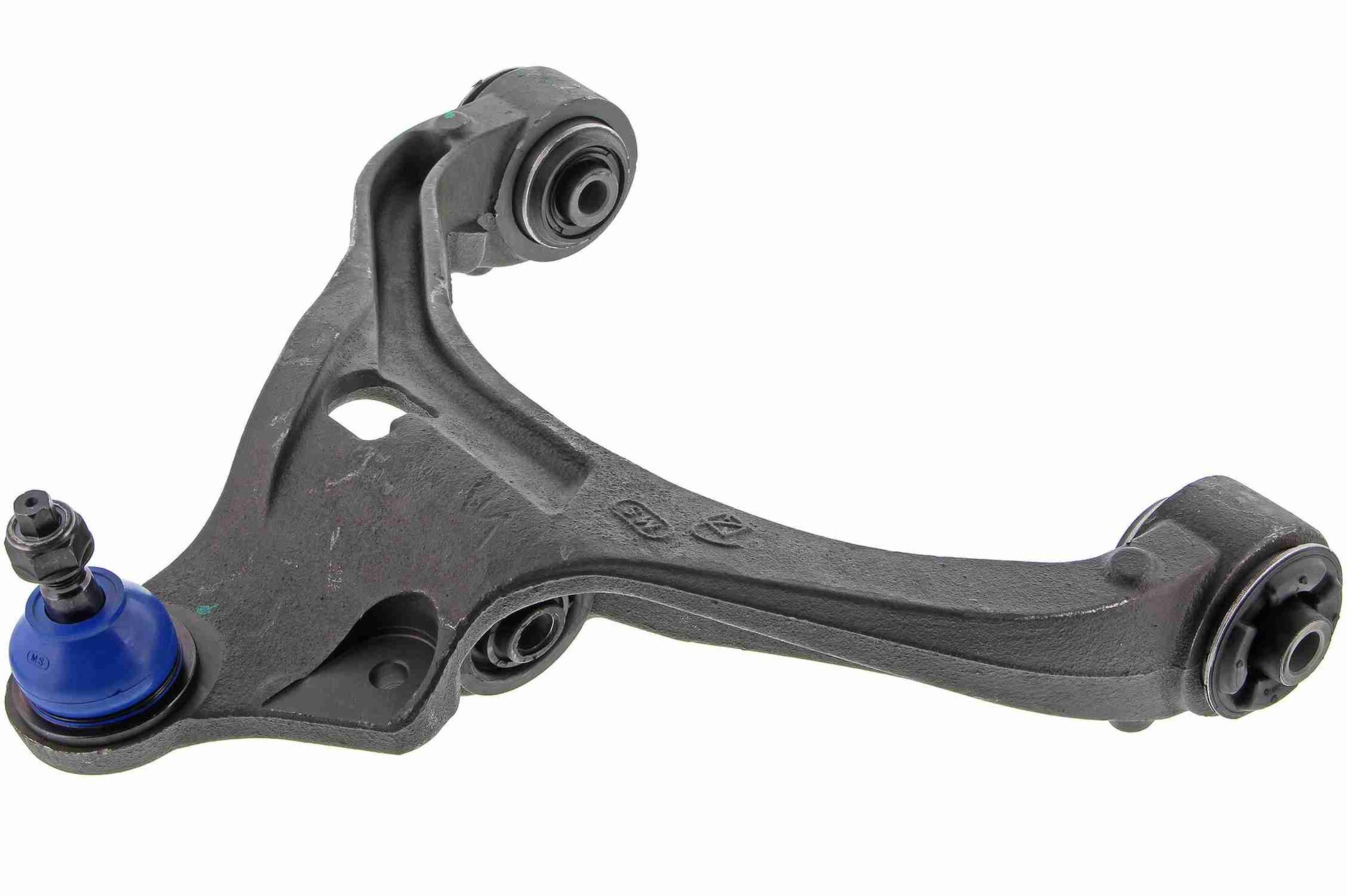 Side View of Front Left Suspension Control Arm and Ball Joint Assembly MEVOTECH CMS25142