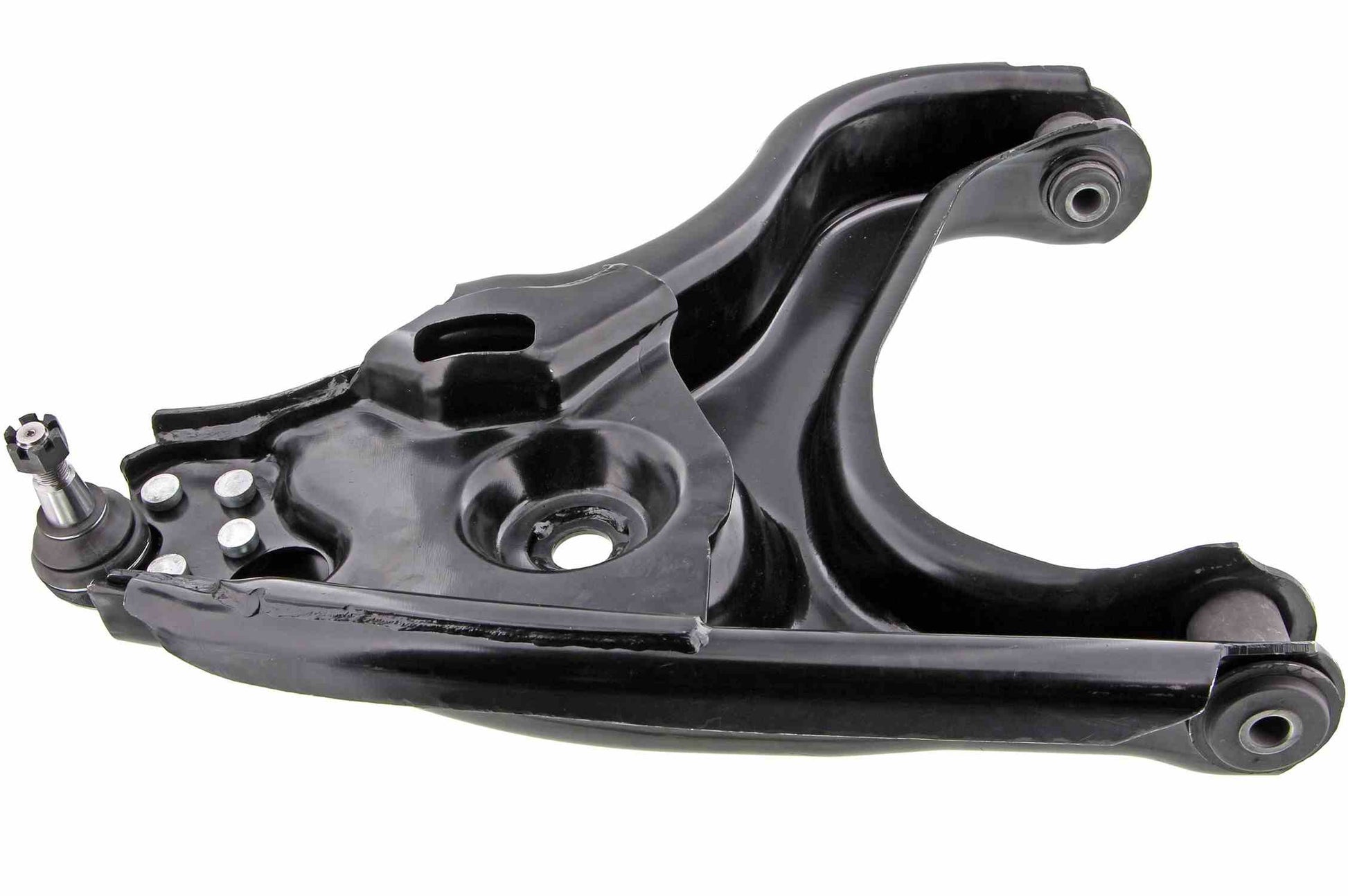 Side View of Front Left Suspension Control Arm and Ball Joint Assembly MEVOTECH CMS25144