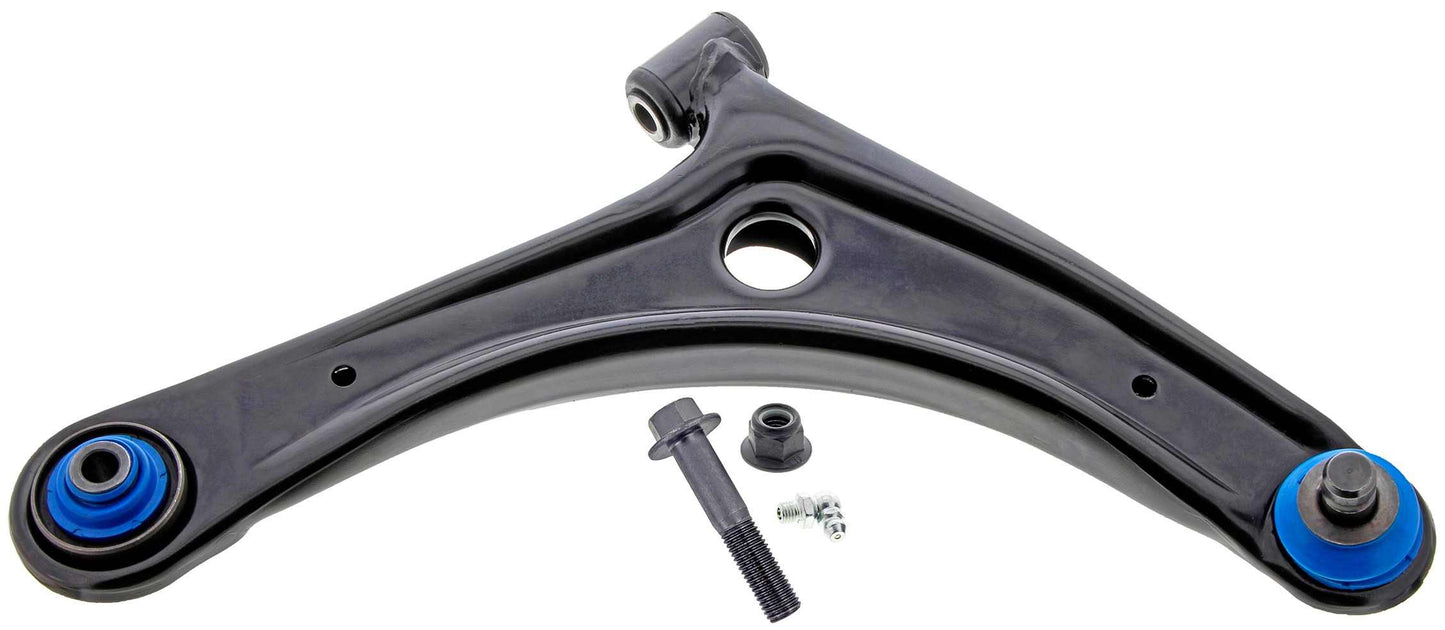 Front View of Front Right Suspension Control Arm and Ball Joint Assembly MEVOTECH CMS25189