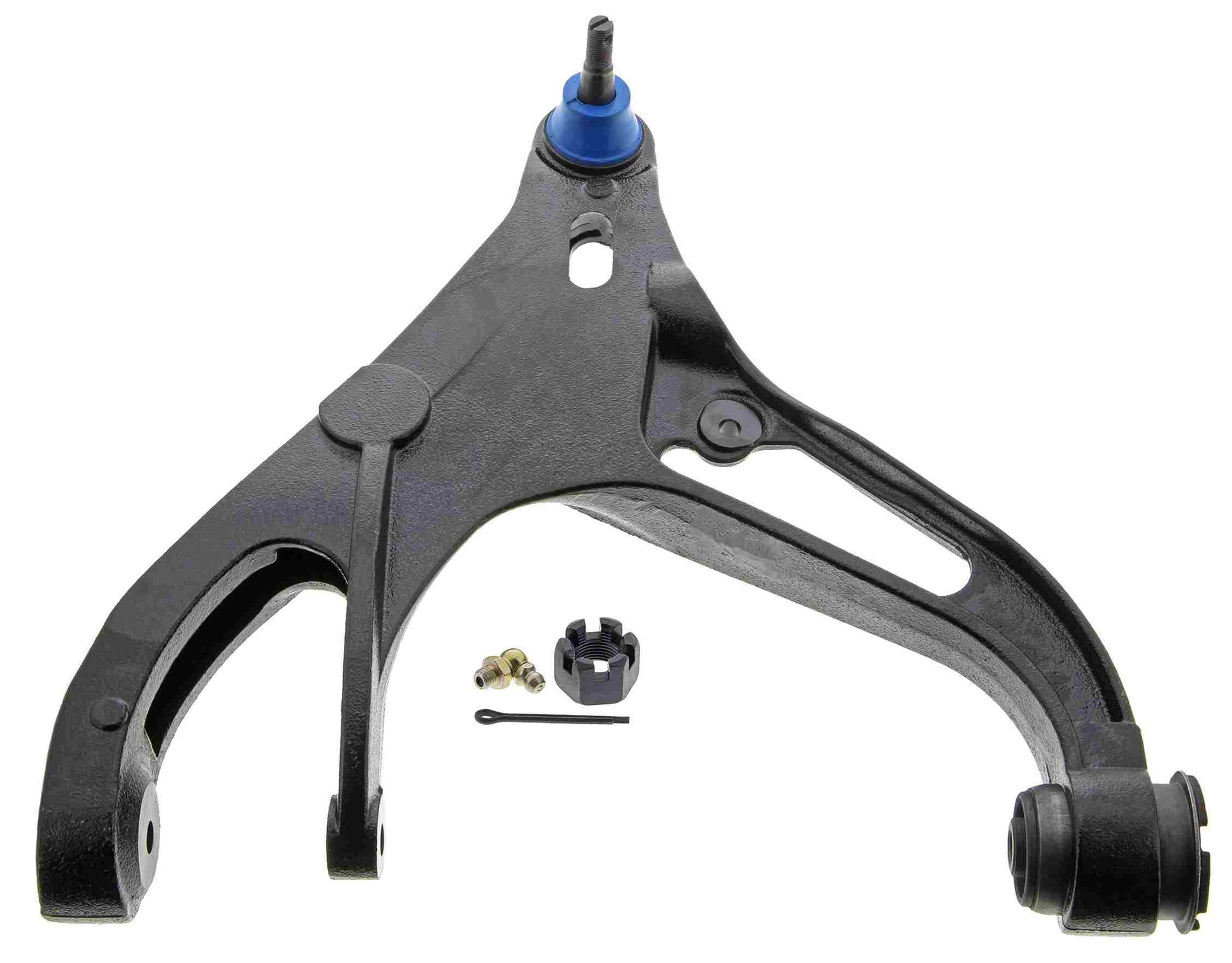 Front View of Front Right Suspension Control Arm and Ball Joint Assembly MEVOTECH CMS25199