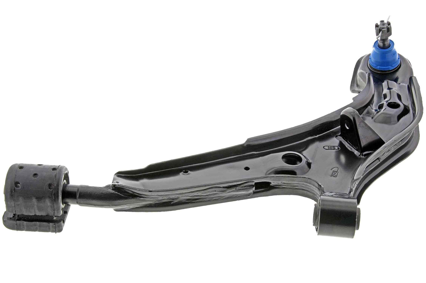 Angle View of Front Left Suspension Control Arm and Ball Joint Assembly MEVOTECH CMS30100