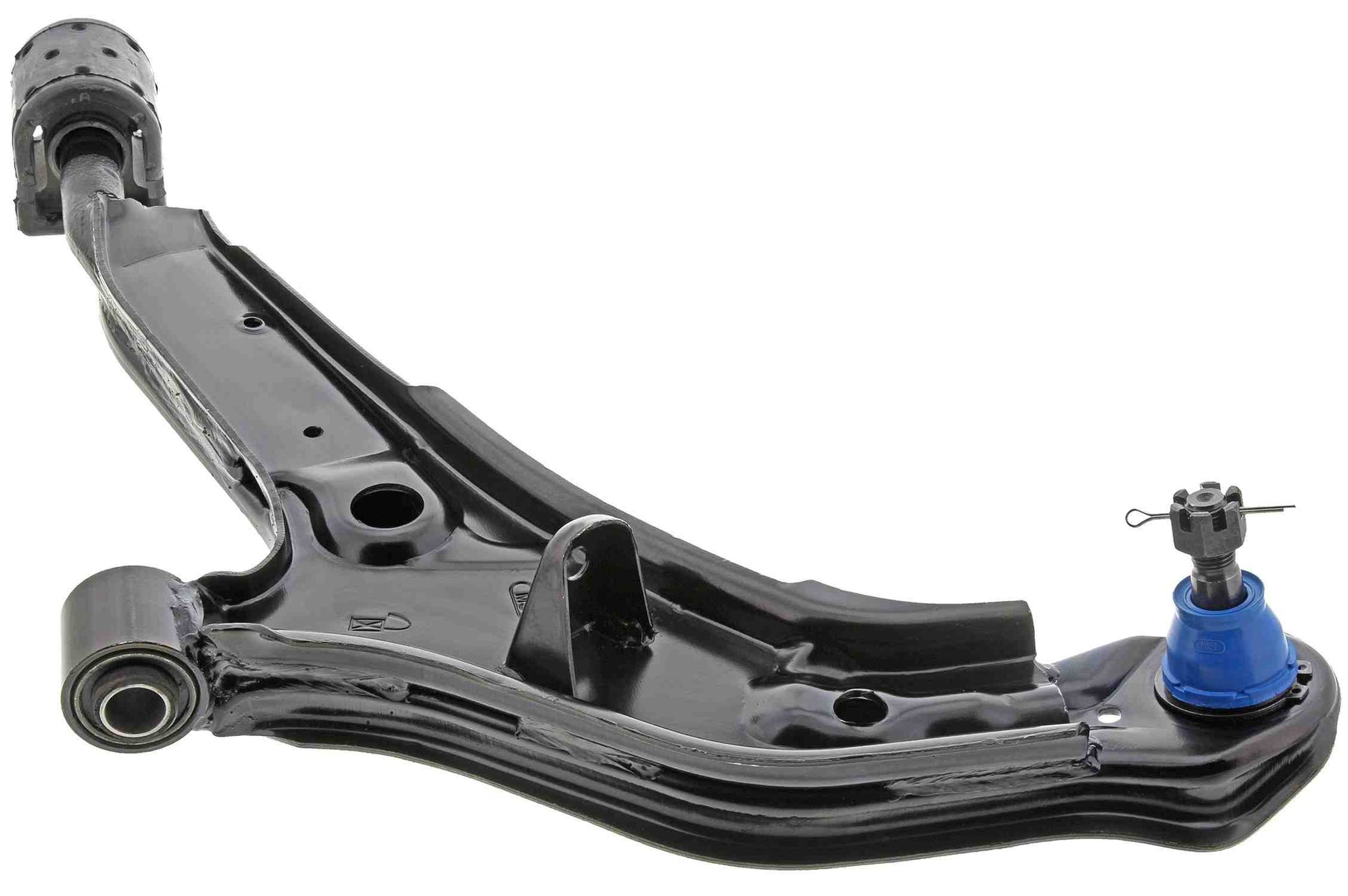 Side View of Front Left Suspension Control Arm and Ball Joint Assembly MEVOTECH CMS30100