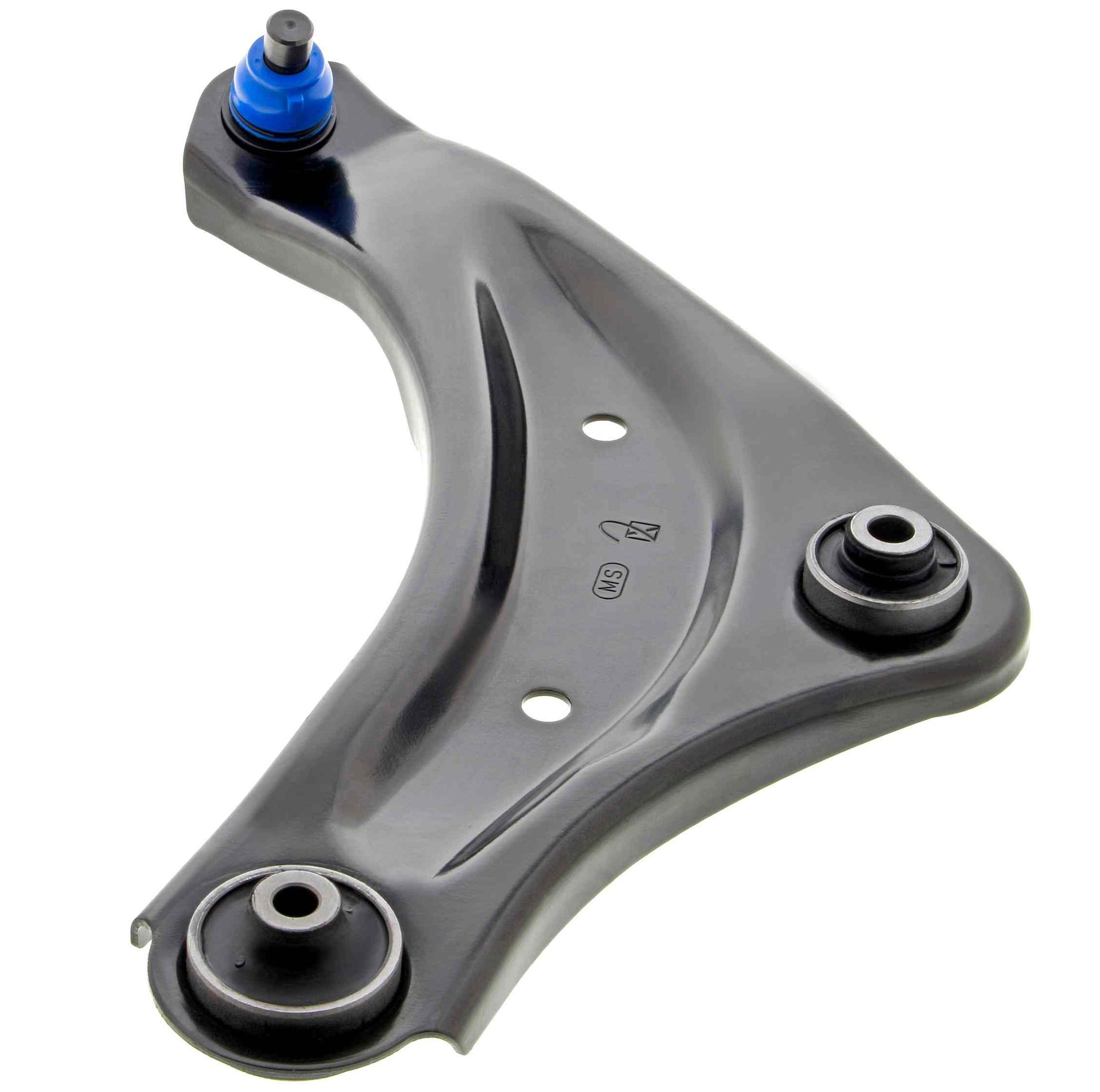 Angle View of Front Left Suspension Control Arm and Ball Joint Assembly MEVOTECH CMS301017