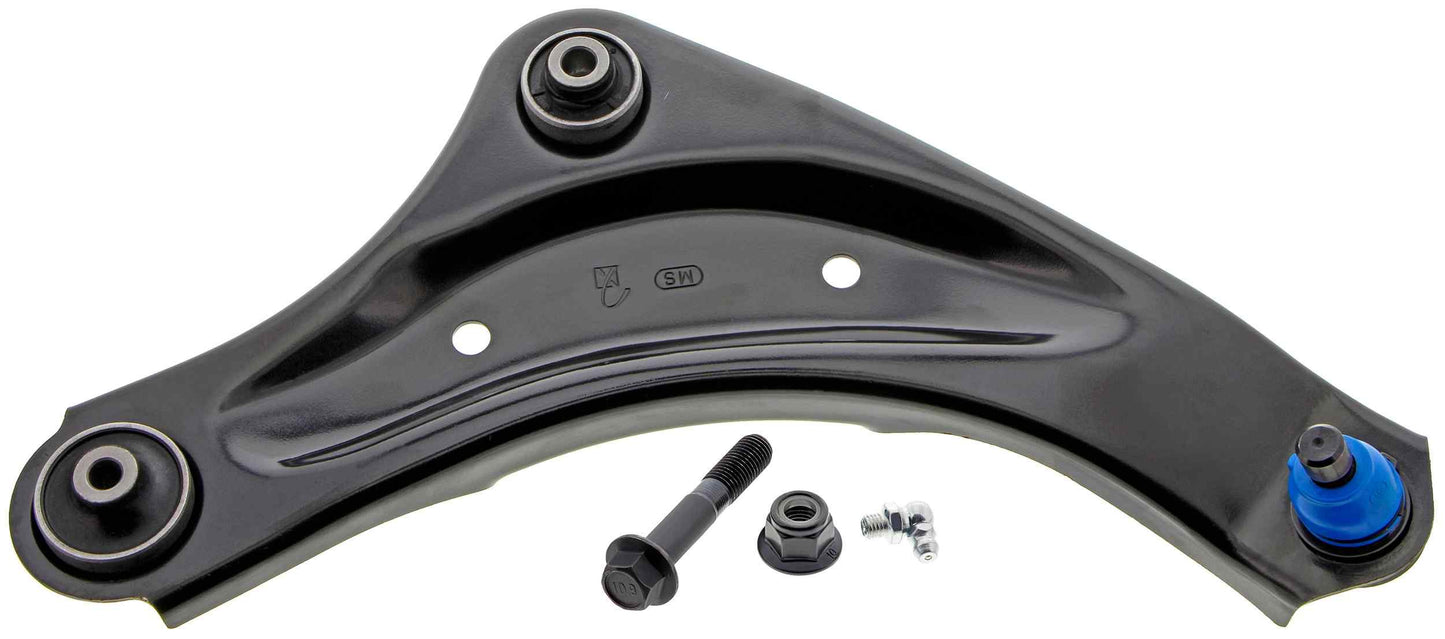 Front View of Front Right Suspension Control Arm and Ball Joint Assembly MEVOTECH CMS301018