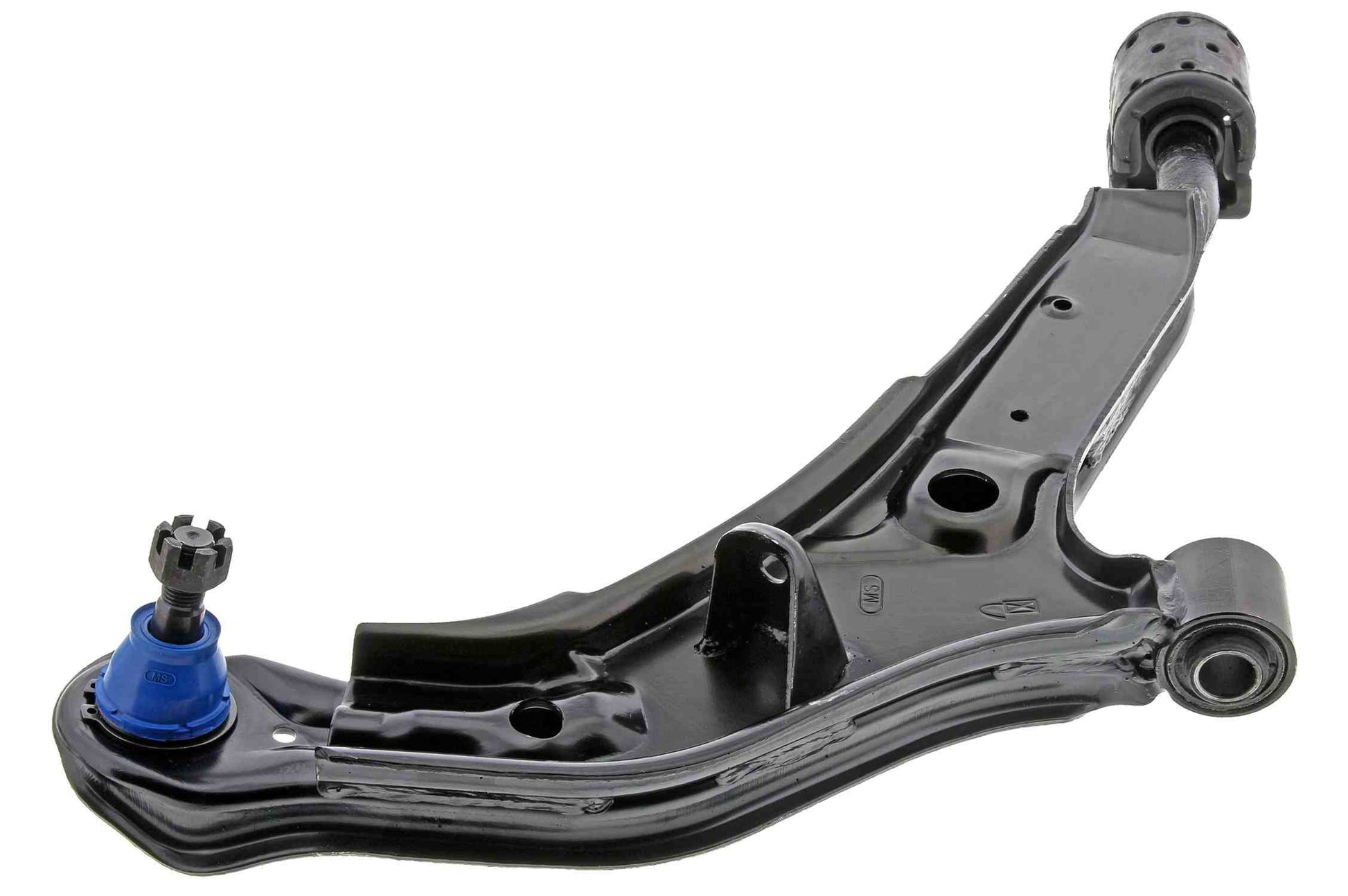 Side View of Front Right Suspension Control Arm and Ball Joint Assembly MEVOTECH CMS30101