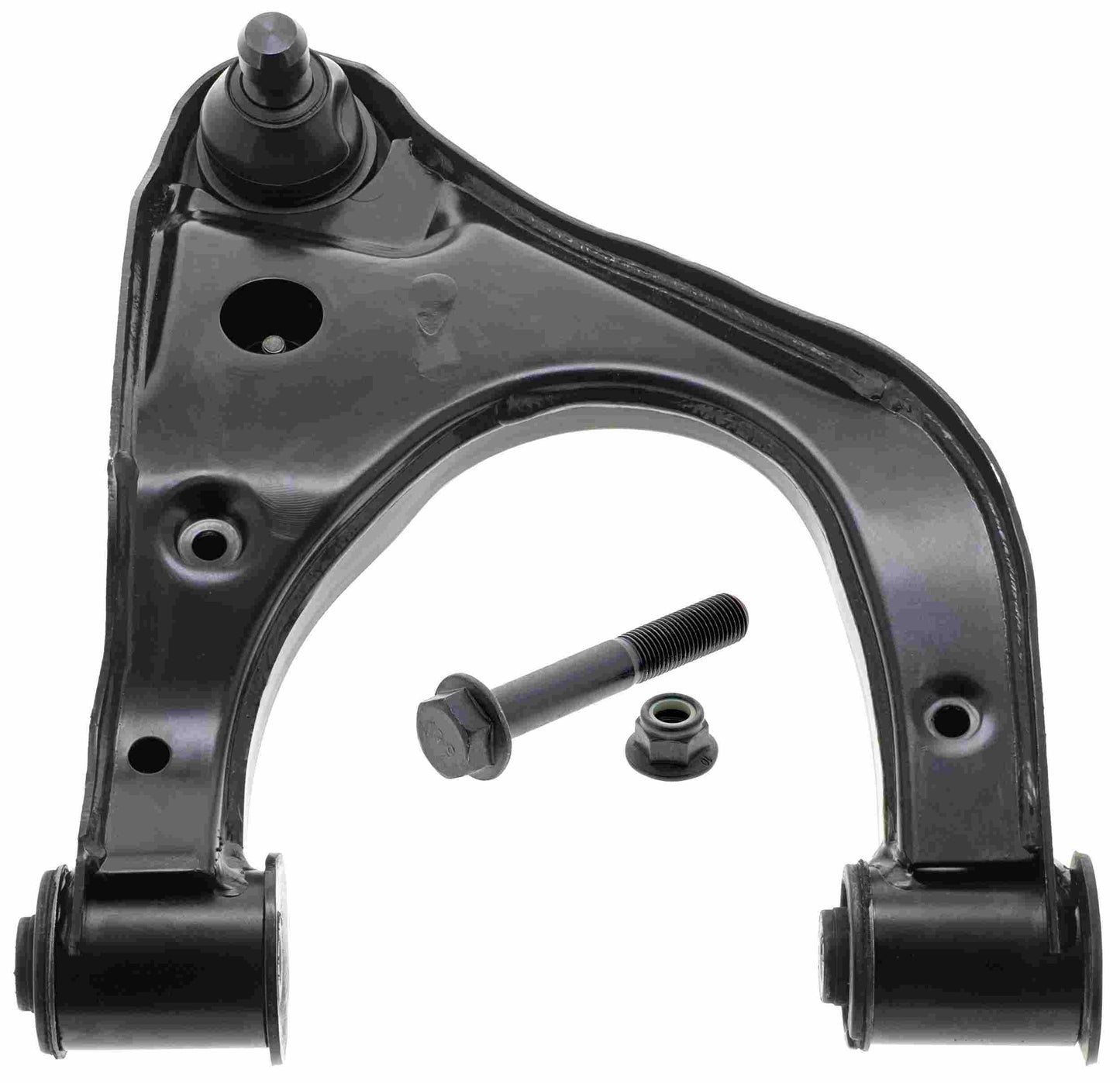 Front View of Rear Upper Right Suspension Control Arm and Ball Joint Assembly MEVOTECH CMS301101