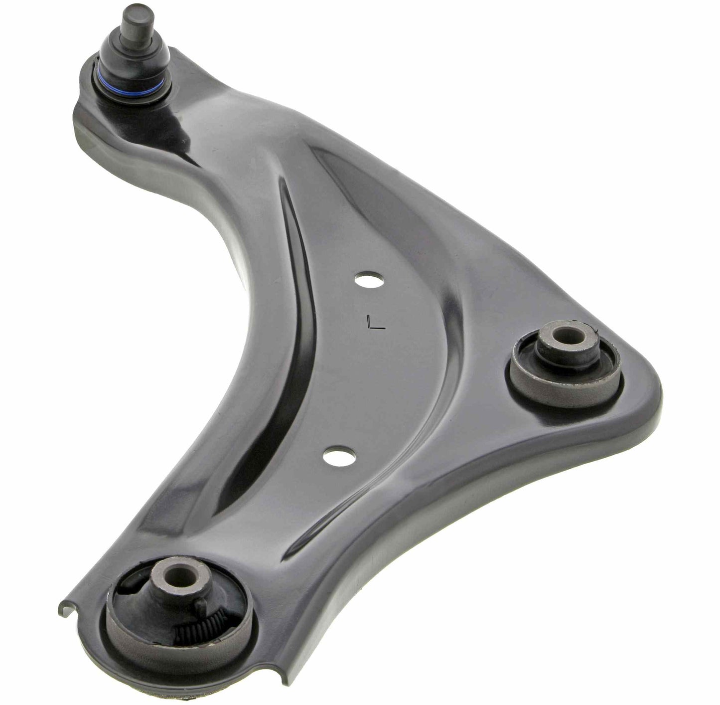 Angle View of Front Left Suspension Control Arm and Ball Joint Assembly MEVOTECH CMS301223