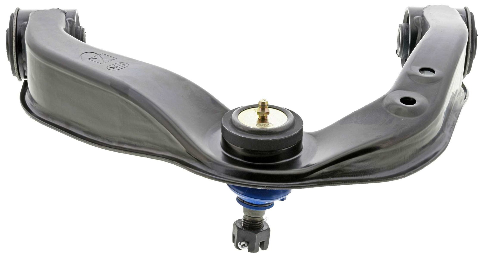 Bottom View of Front Upper Right Suspension Control Arm and Ball Joint Assembly MEVOTECH CMS30123