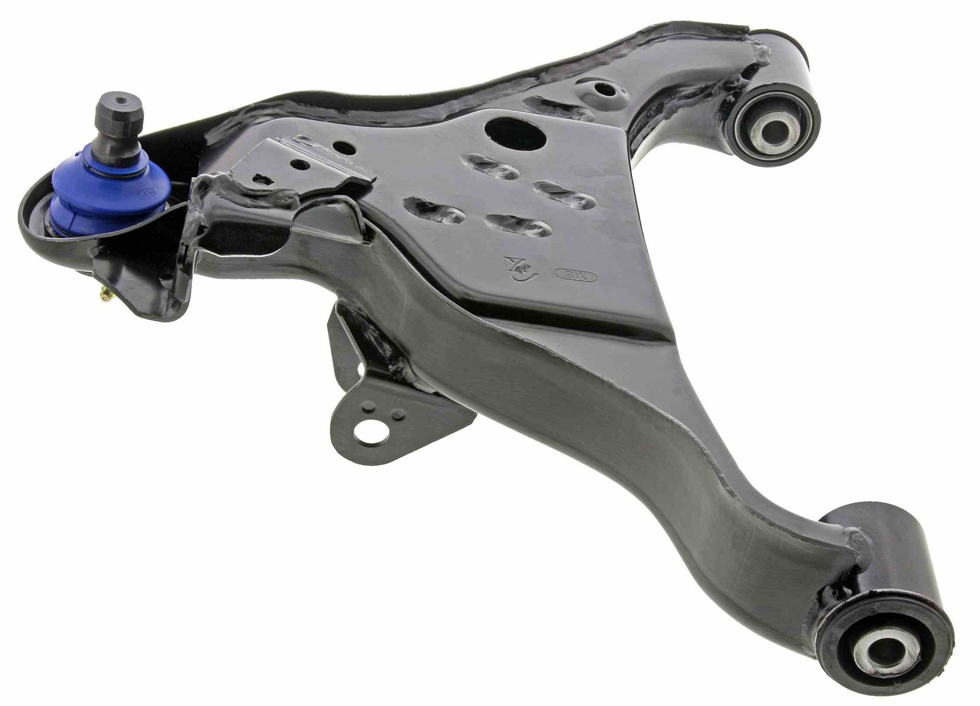 Side View of Front Left Suspension Control Arm and Ball Joint Assembly MEVOTECH CMS30124