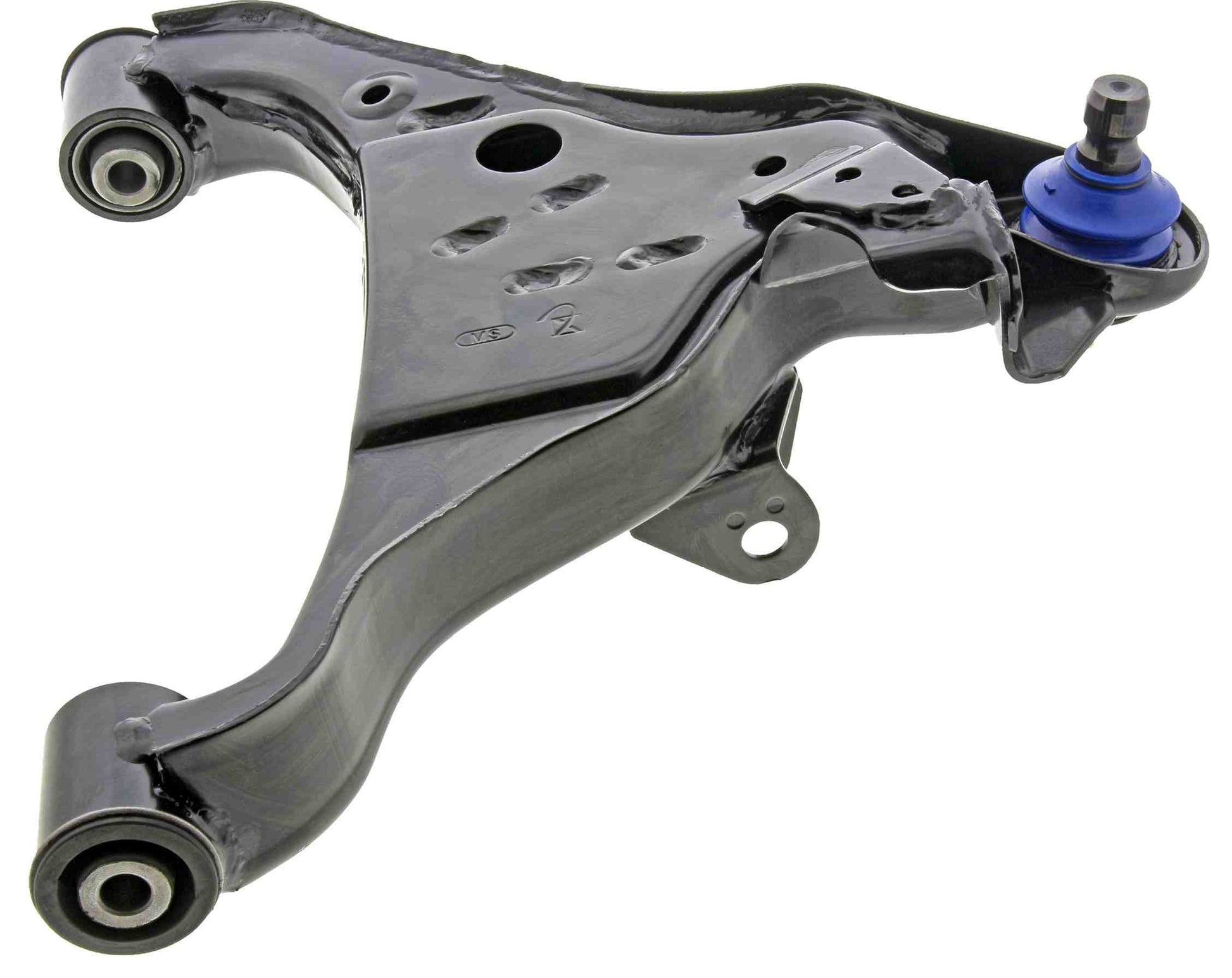 Side View of Front Right Suspension Control Arm and Ball Joint Assembly MEVOTECH CMS30125