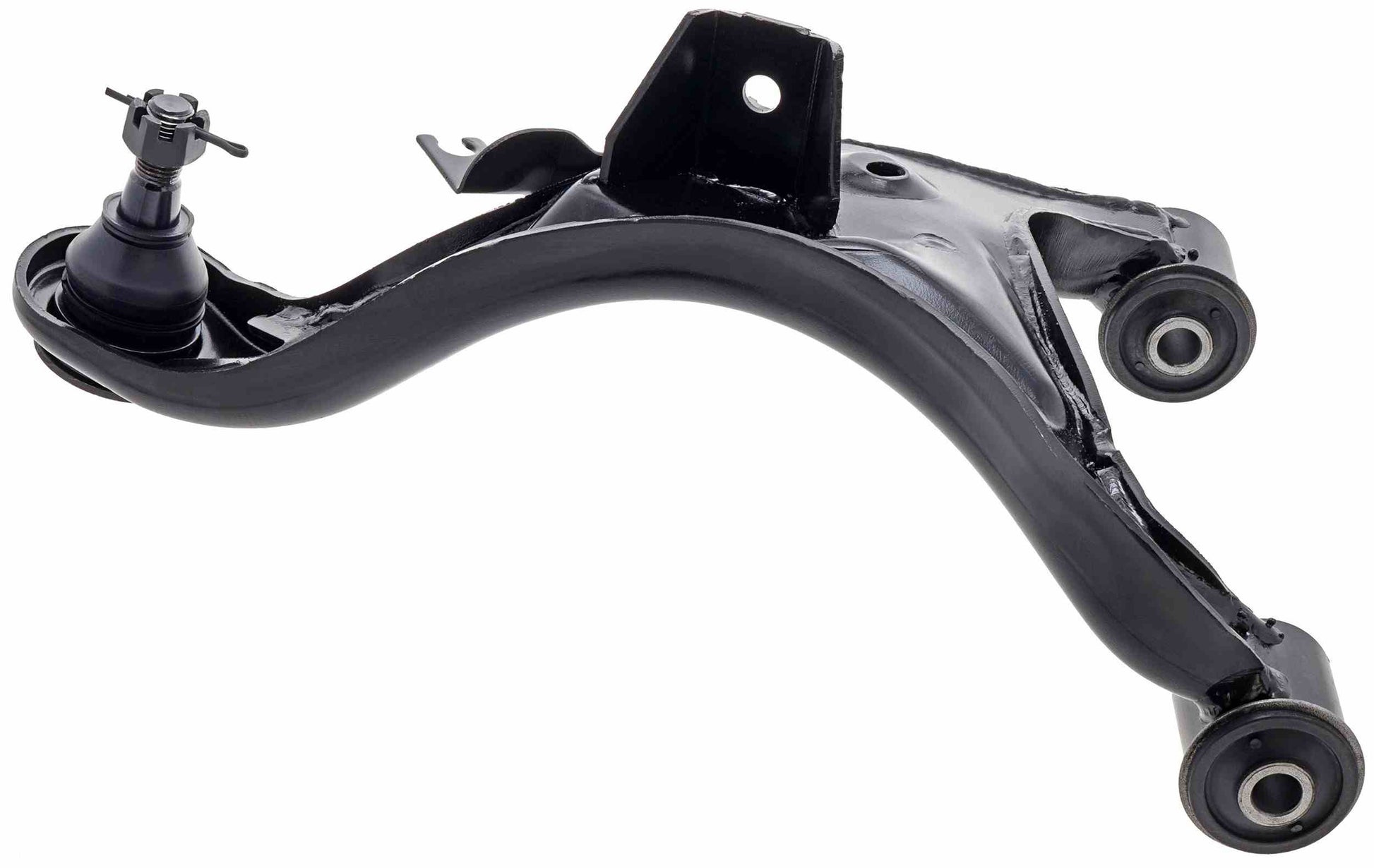 Side View of Rear Upper Right Suspension Control Arm and Ball Joint Assembly MEVOTECH CMS30129