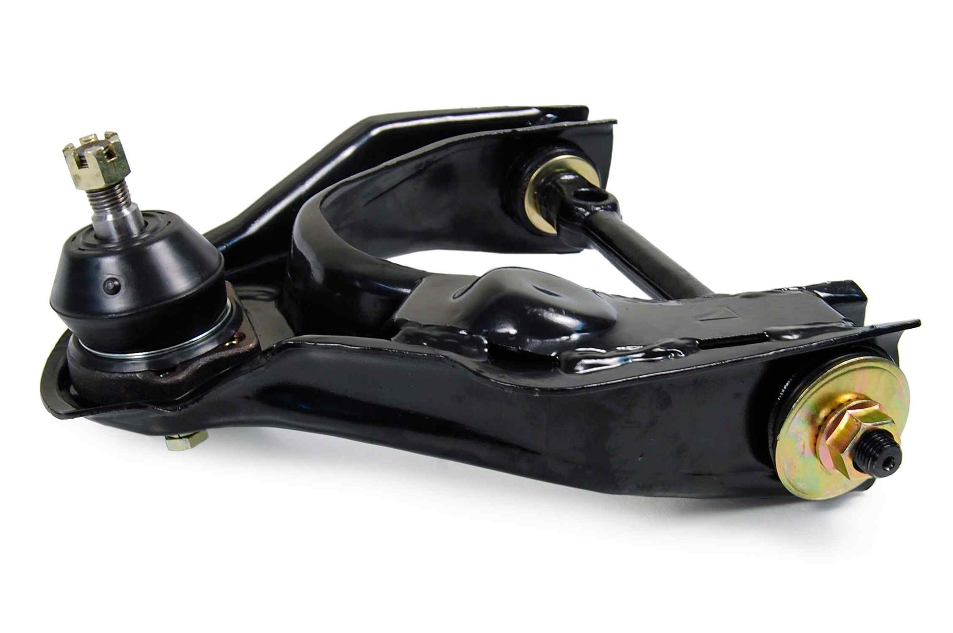 Side View of Front Upper Left Suspension Control Arm and Ball Joint Assembly MEVOTECH CMS30141