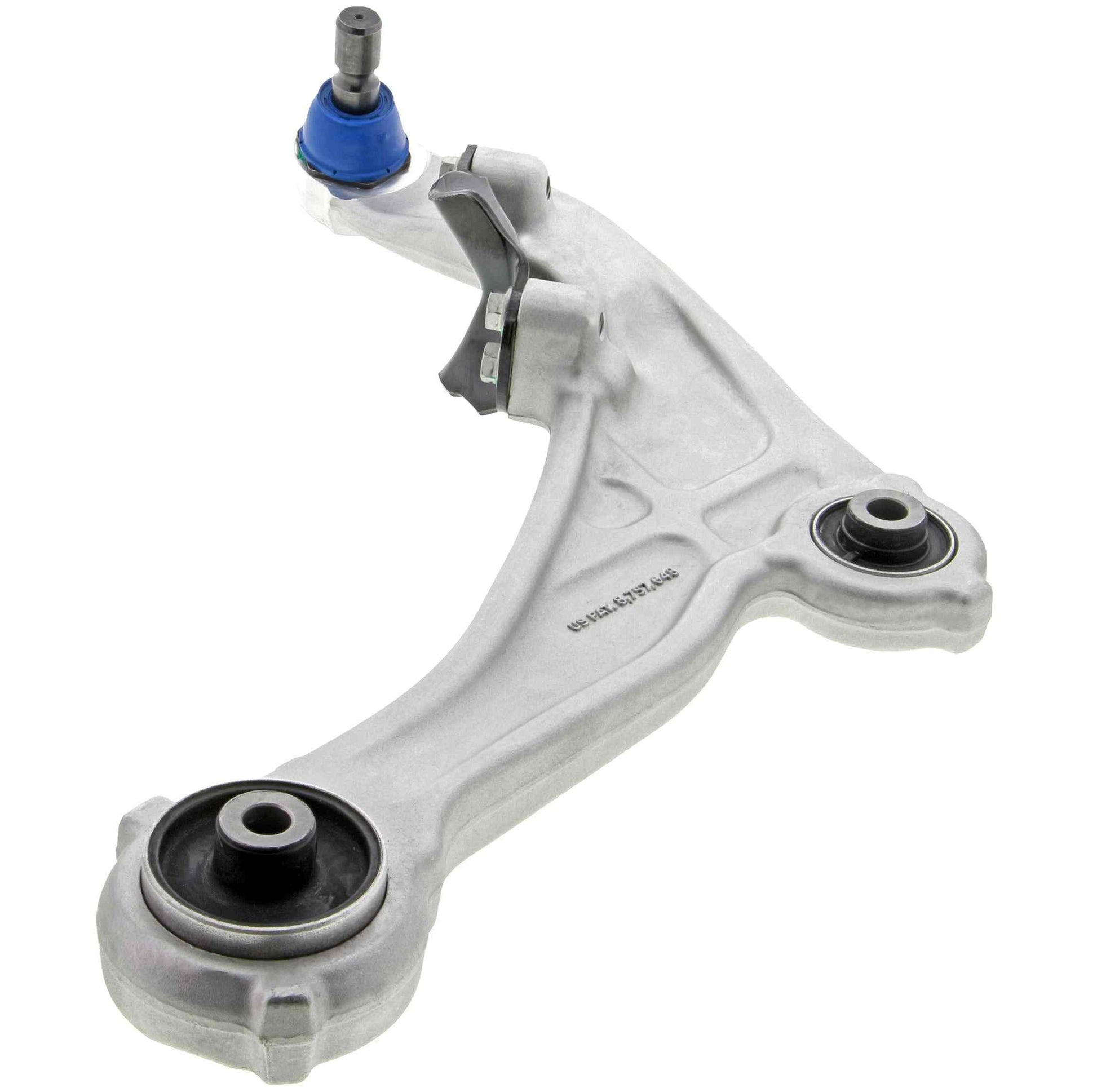 Angle View of Front Left Suspension Control Arm and Ball Joint Assembly MEVOTECH CMS30154