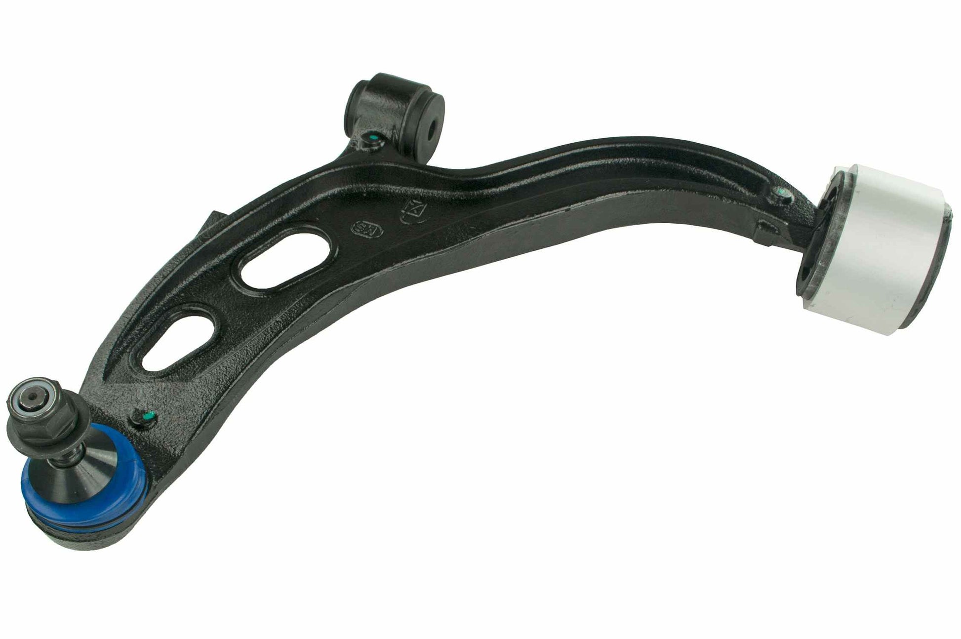 Front View of Front Left Suspension Control Arm and Ball Joint Assembly MEVOTECH CMS401186