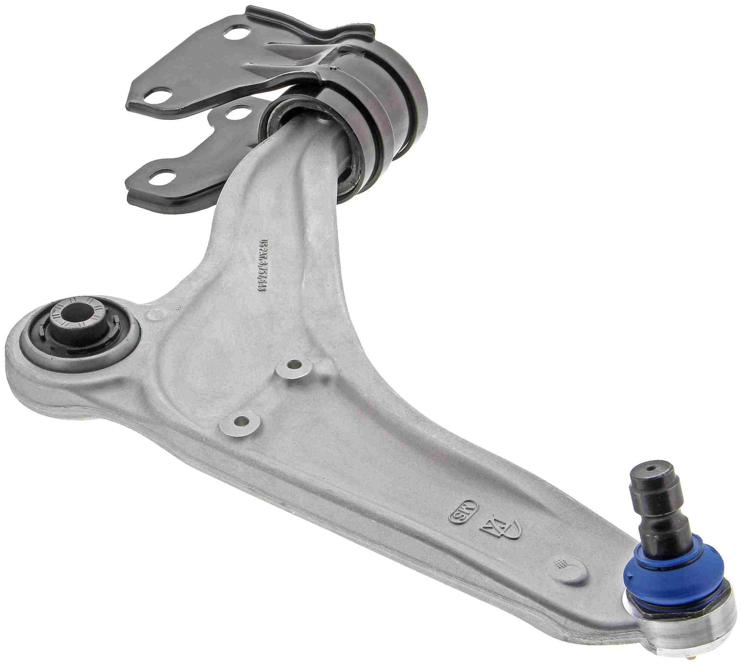 Front View of Front Left Suspension Control Arm and Ball Joint Assembly MEVOTECH CMS401247