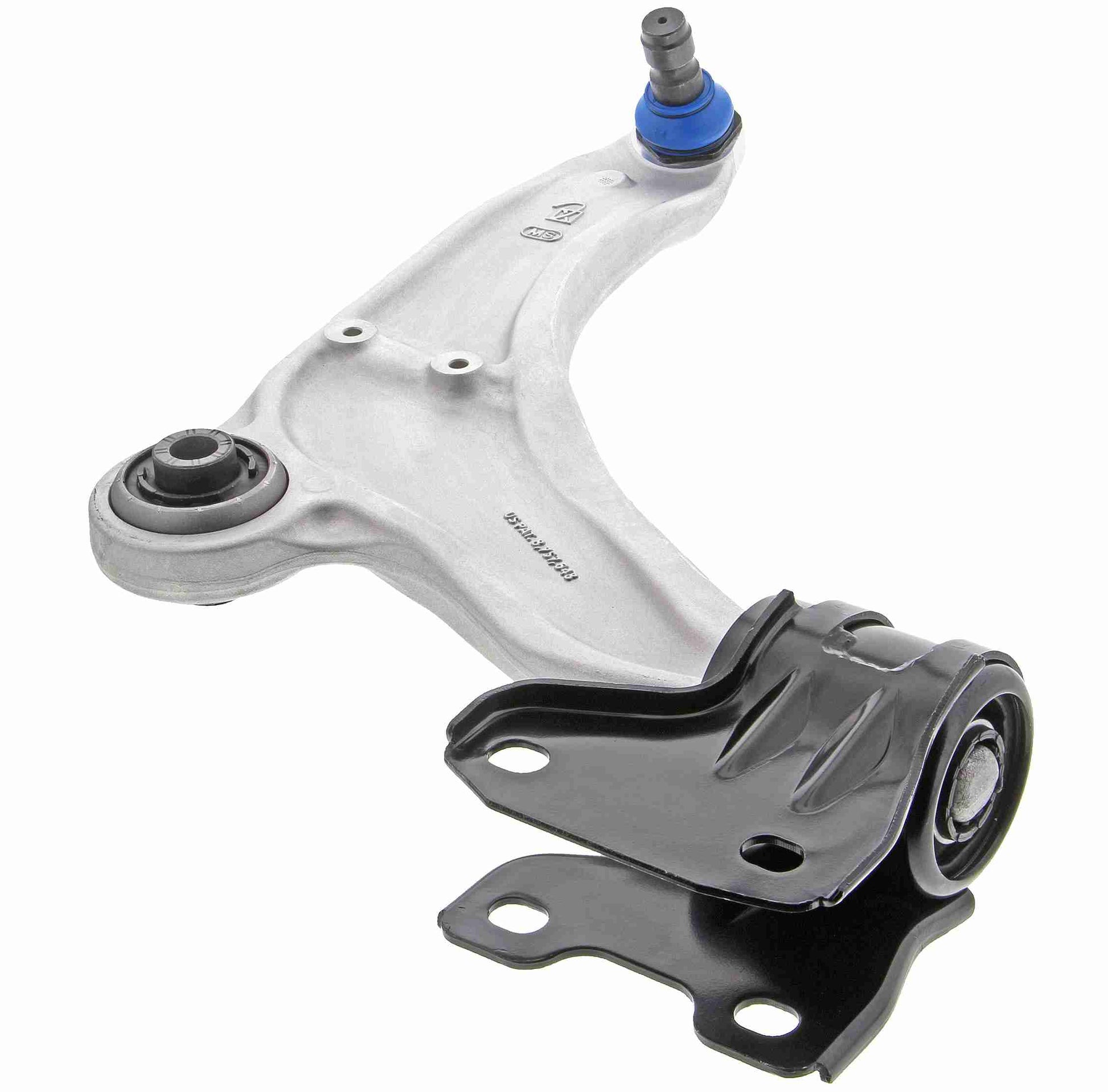 Angle View of Front Right Suspension Control Arm and Ball Joint Assembly MEVOTECH CMS401248