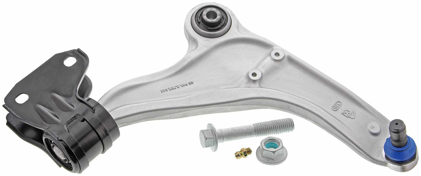 Front View of Front Right Suspension Control Arm and Ball Joint Assembly MEVOTECH CMS401248