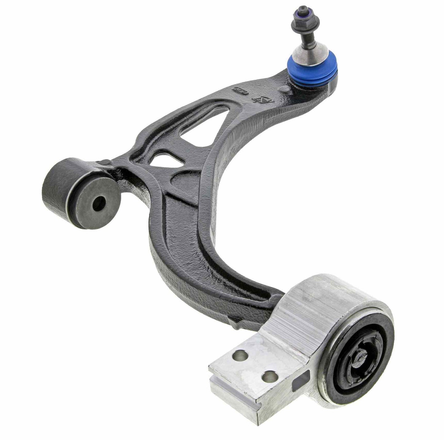 Angle View of Front Right Suspension Control Arm and Ball Joint Assembly MEVOTECH CMS40186