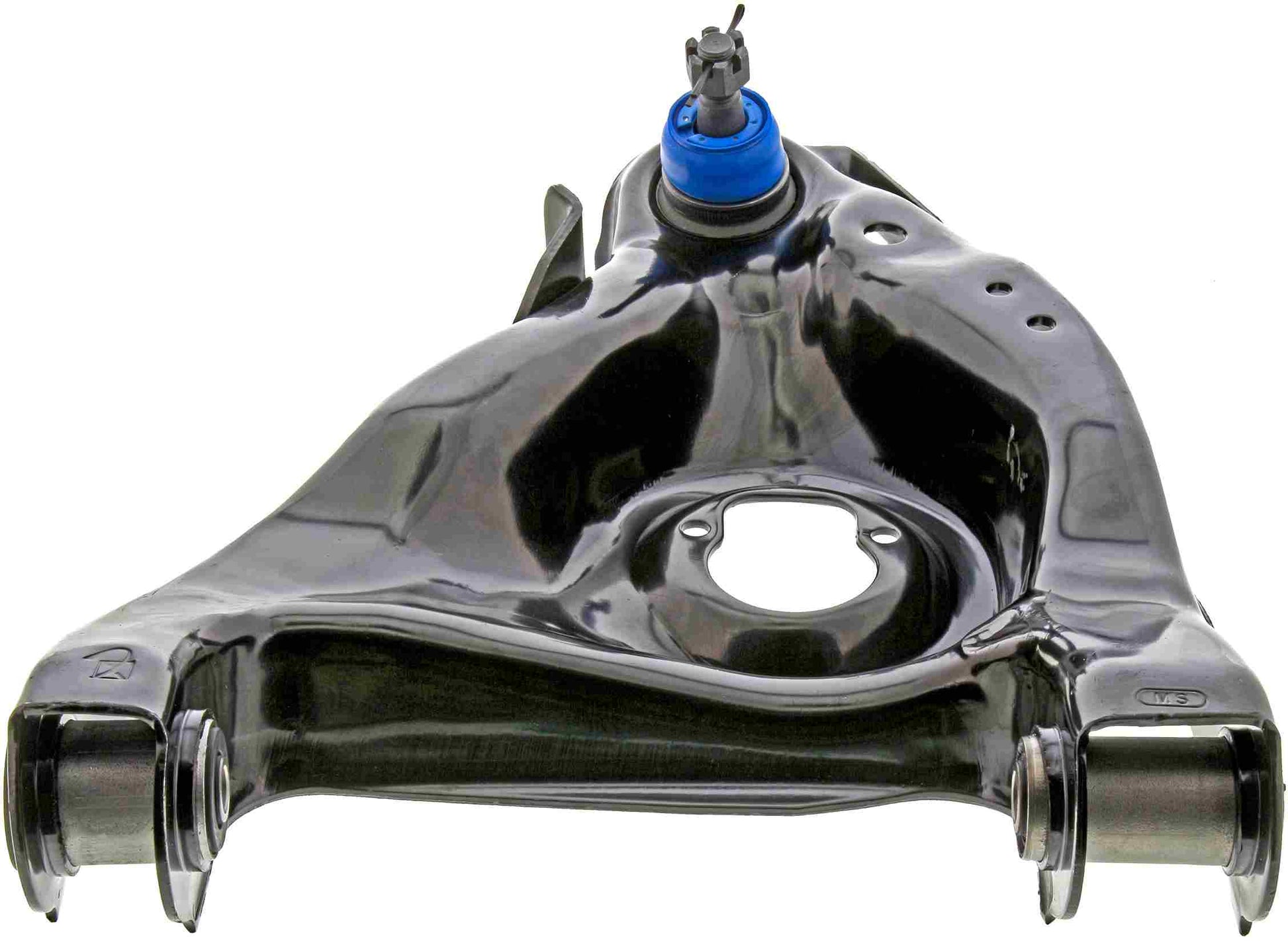 Angle View of Front Left Suspension Control Arm and Ball Joint Assembly MEVOTECH CMS50100