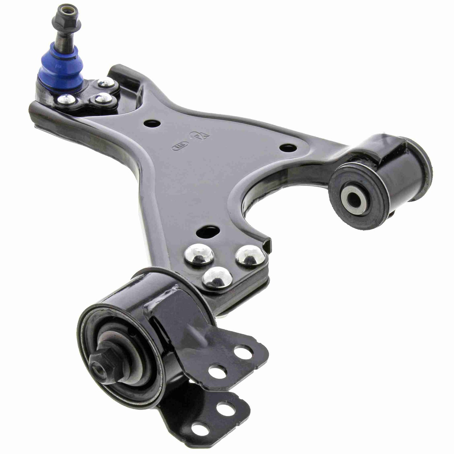 Angle View of Front Right Suspension Control Arm and Ball Joint Assembly MEVOTECH CMS501017