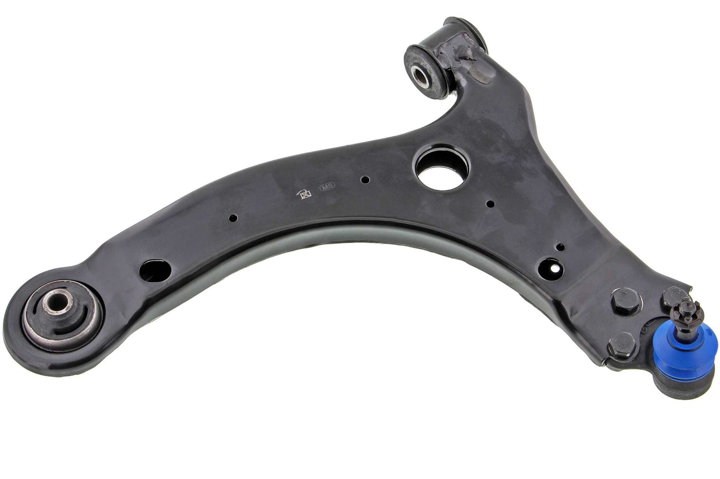 Front View of Front Left Suspension Control Arm and Ball Joint Assembly MEVOTECH CMS501061