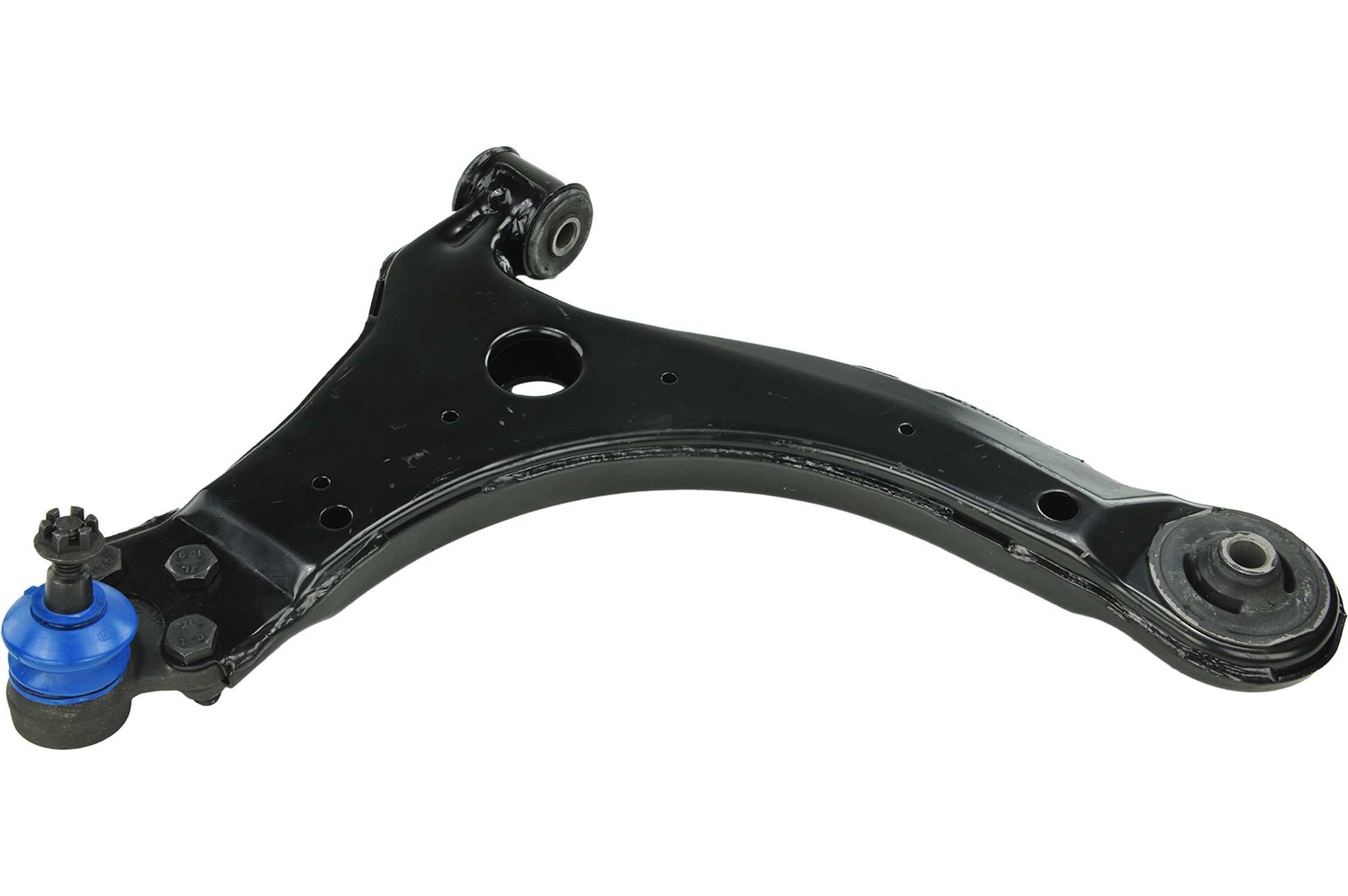 Front View of Front Right Suspension Control Arm and Ball Joint Assembly MEVOTECH CMS501062